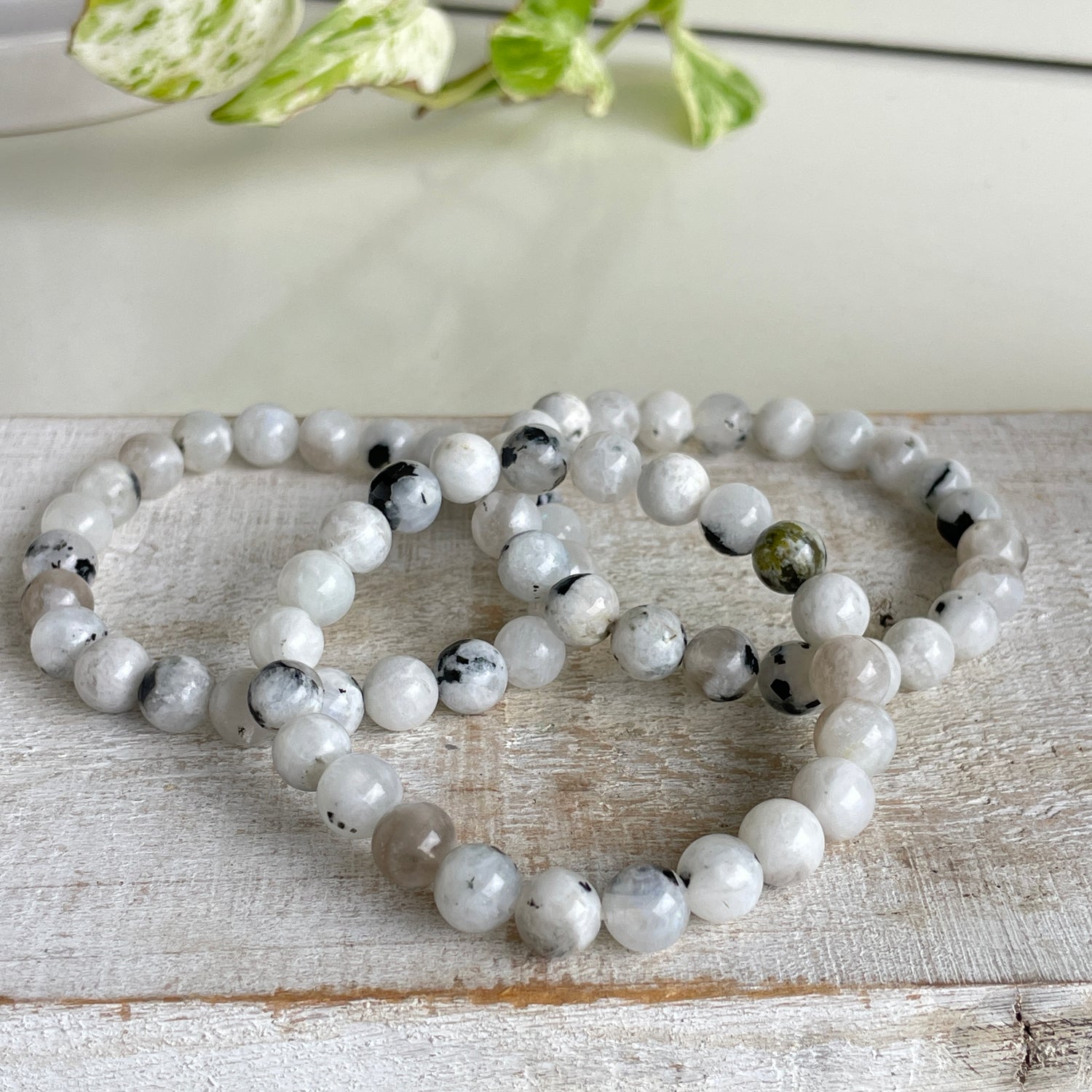 Moonstone Rainbow Beaded Bracelet