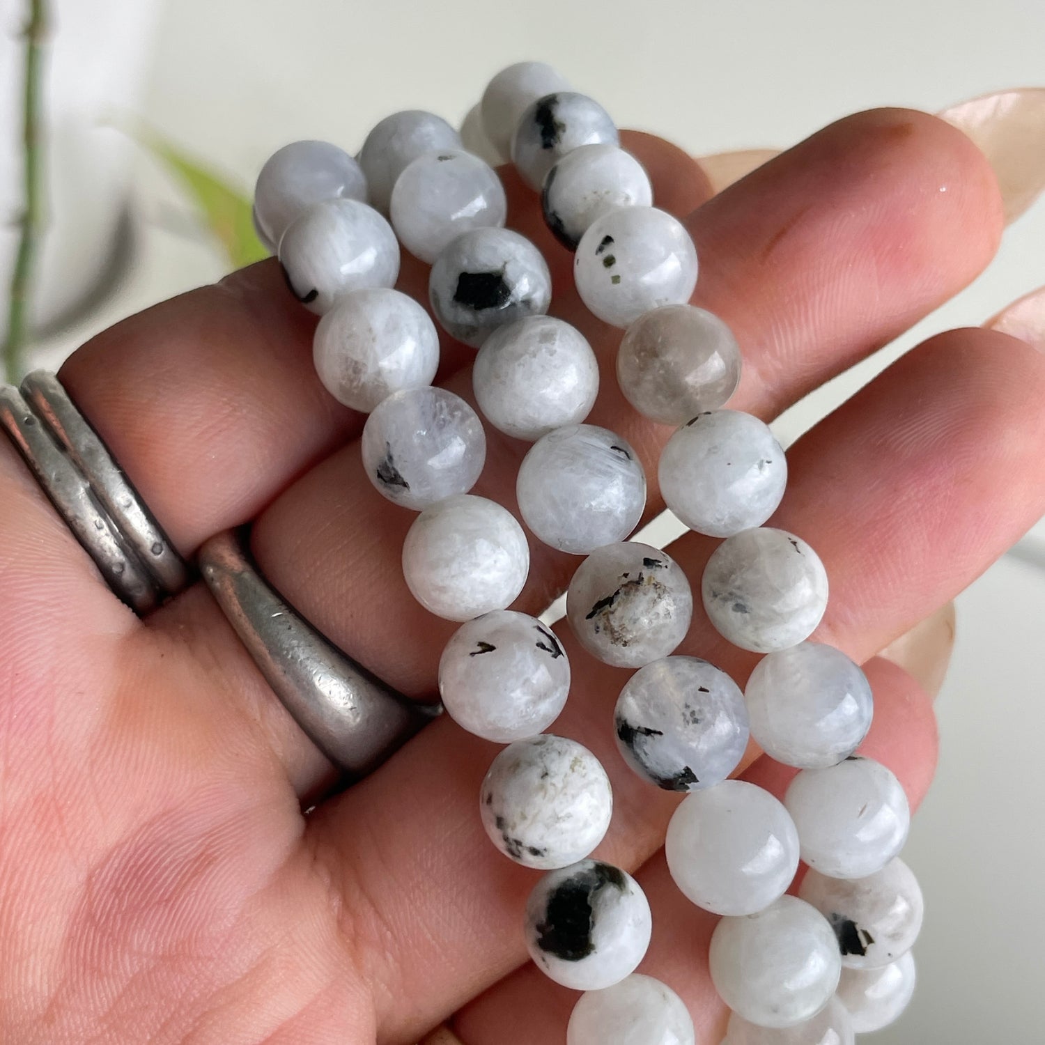 Moonstone Rainbow Beaded Bracelet