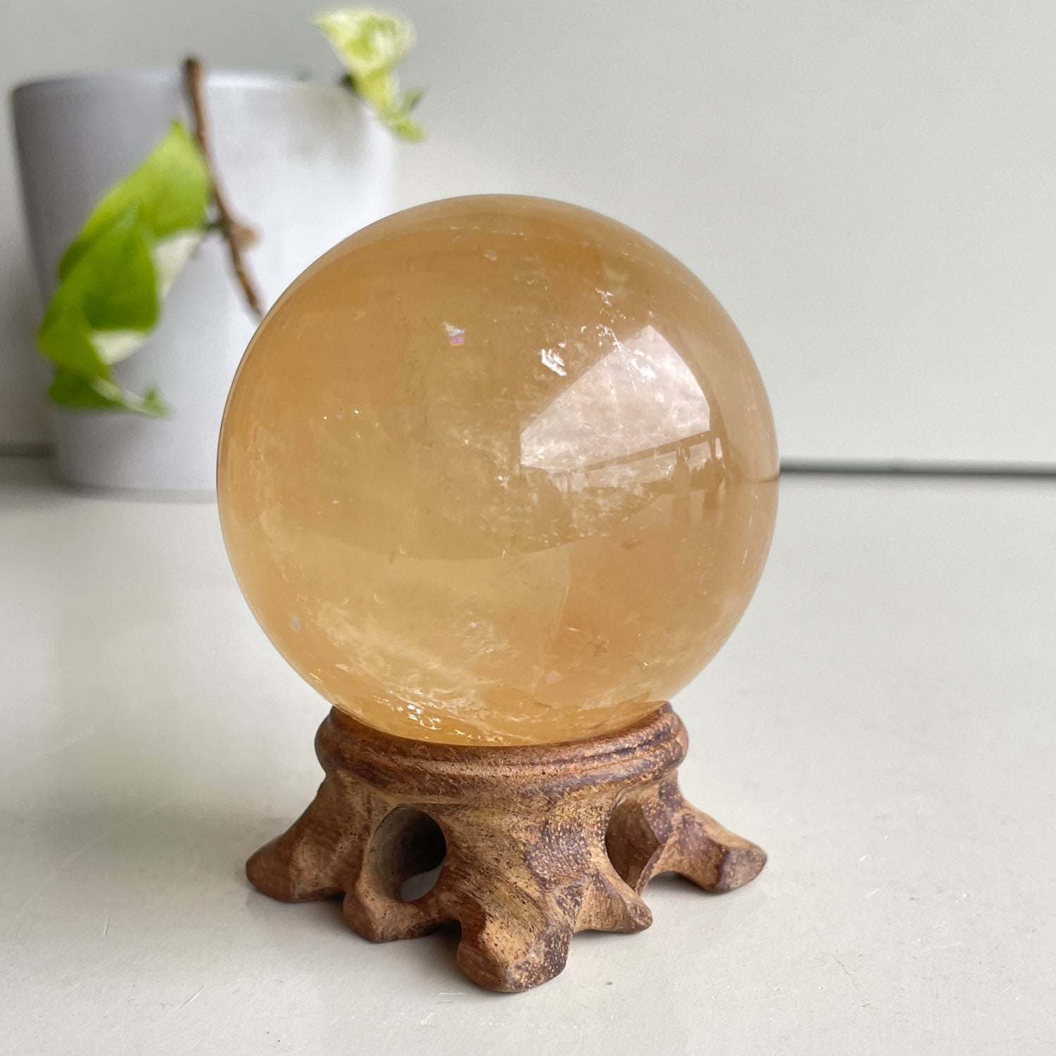 Gold Calcite Sphere 6.3cm