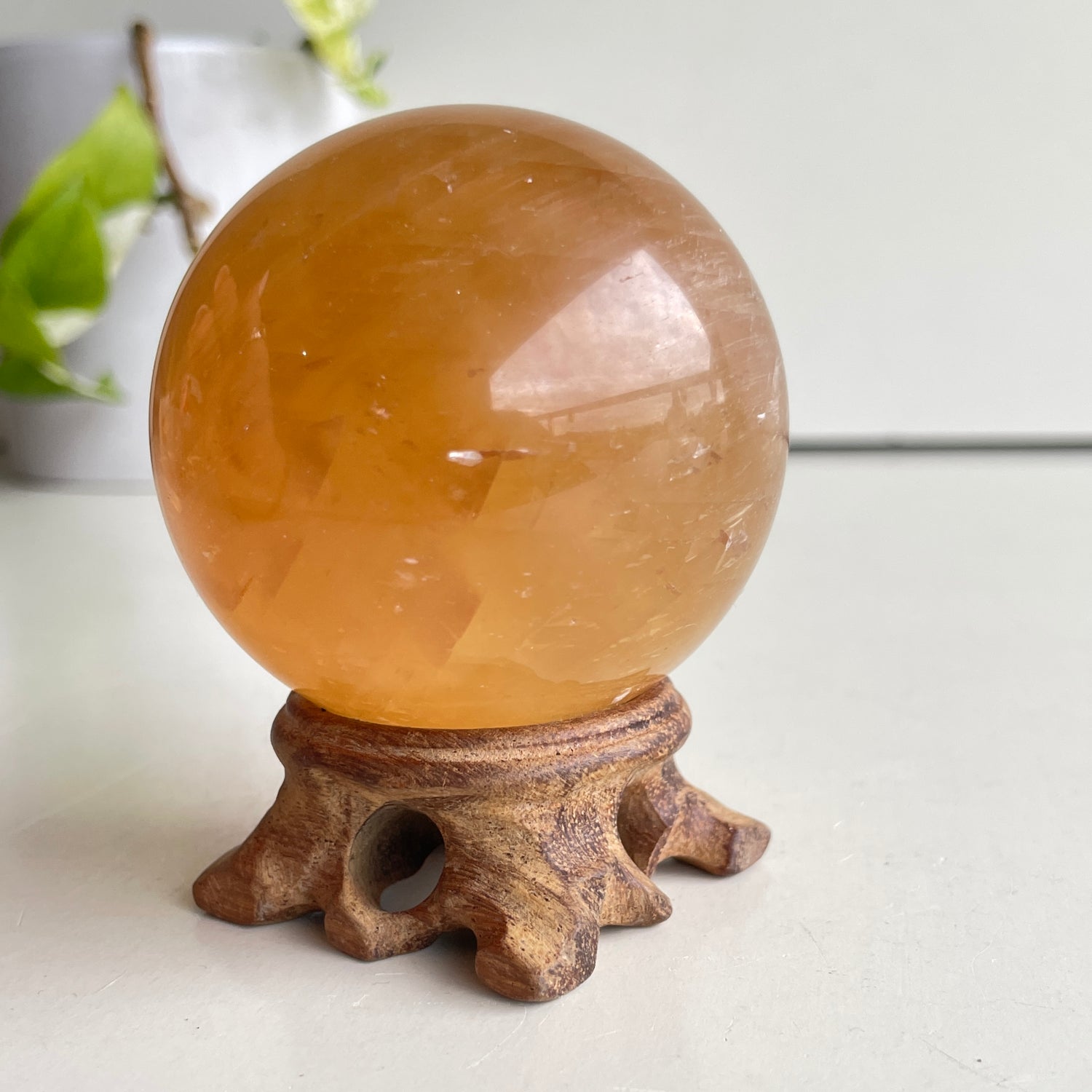 Gold Calcite Sphere 6.3cm