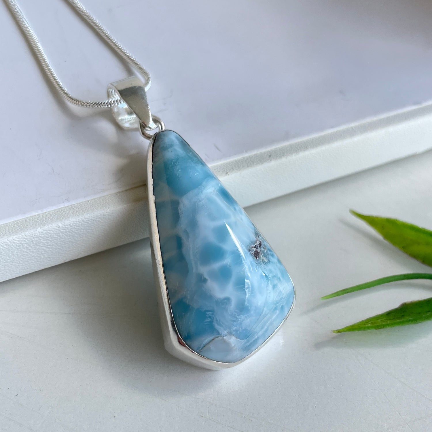 Larimar Freeform Pendant