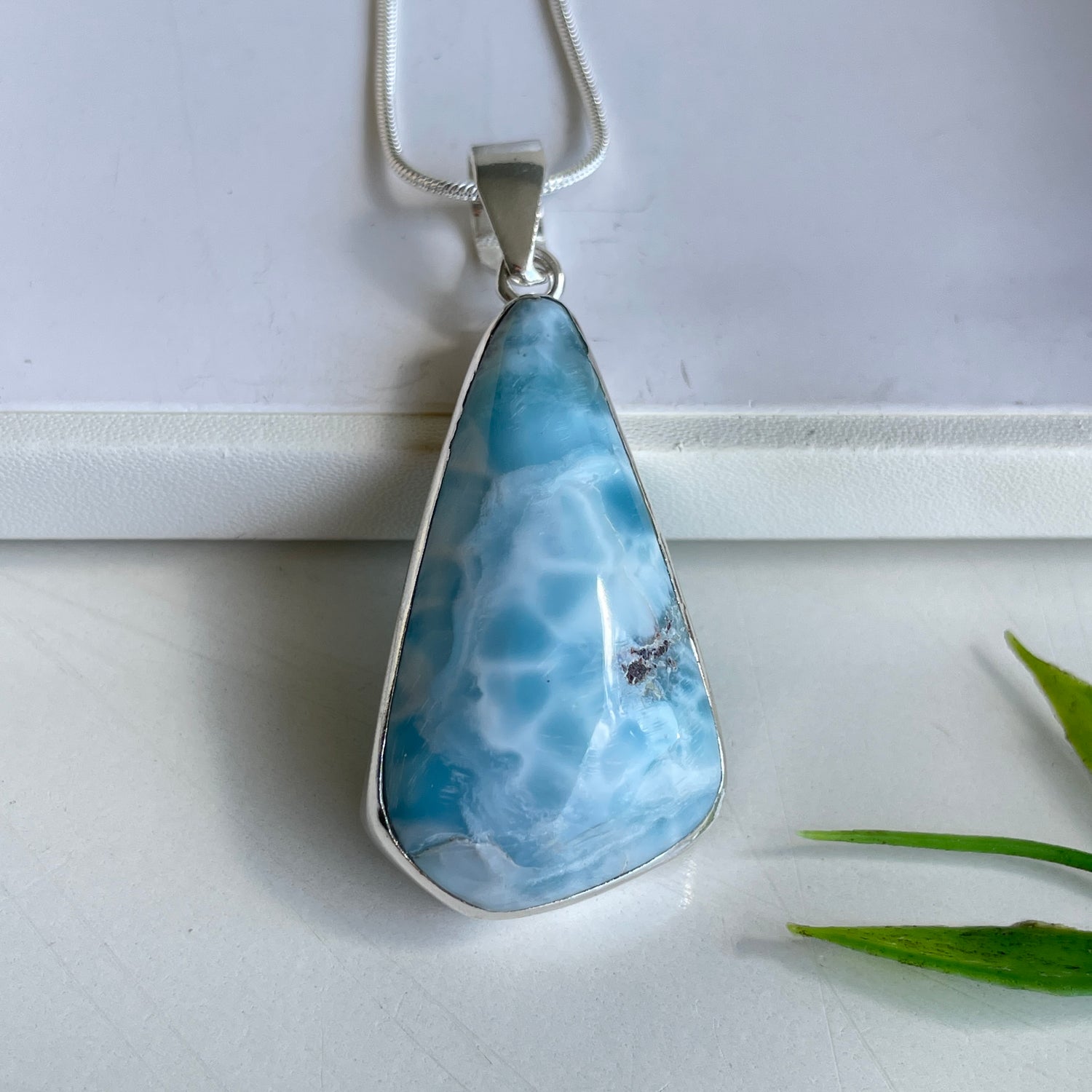 Larimar Freeform Pendant