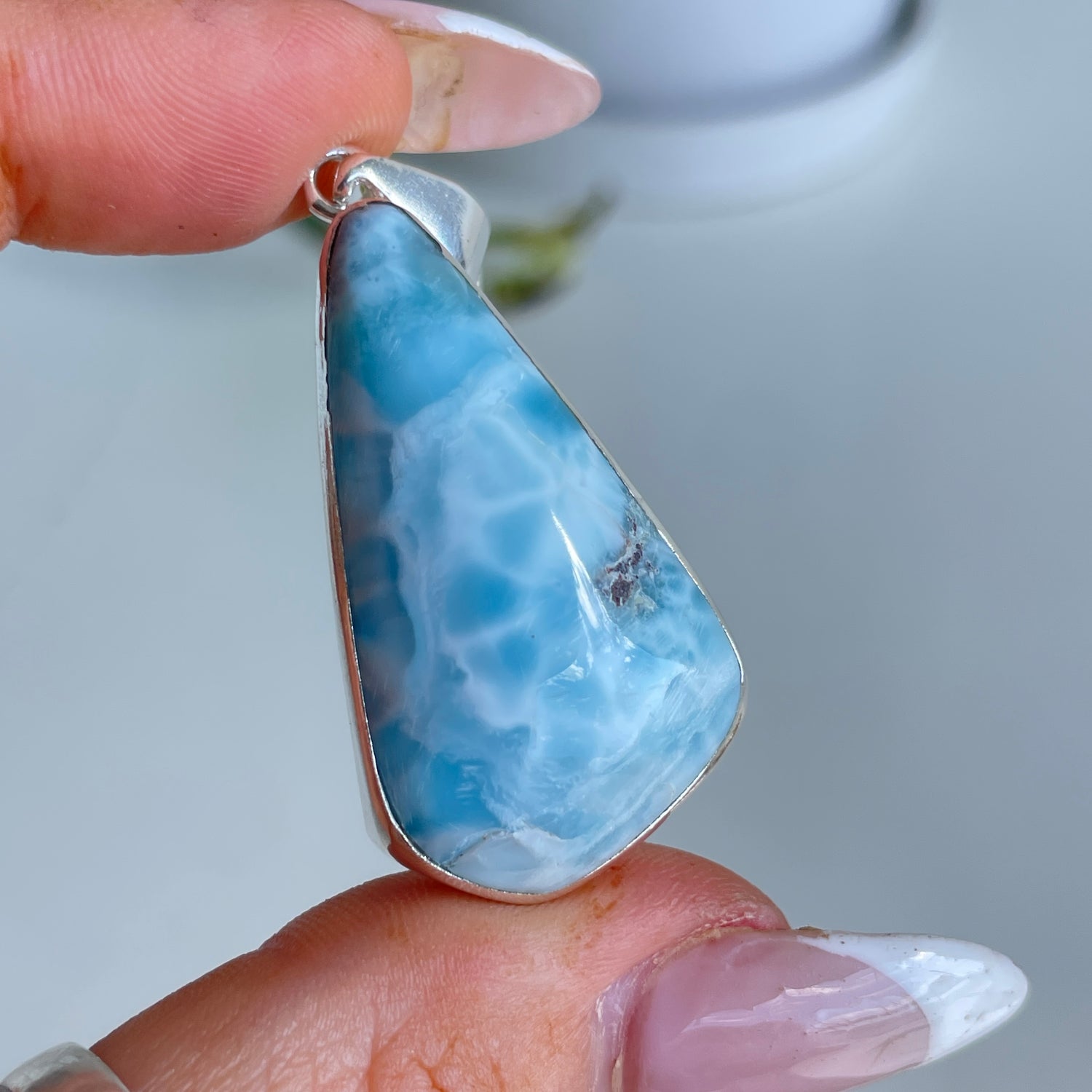 Larimar Freeform Pendant