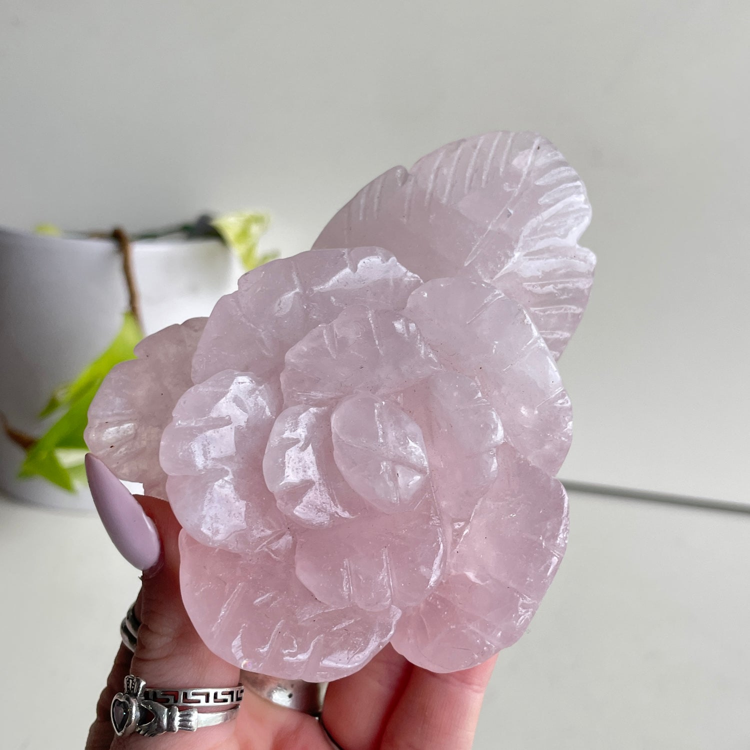 Rose Quartz Flower 10.6cm
