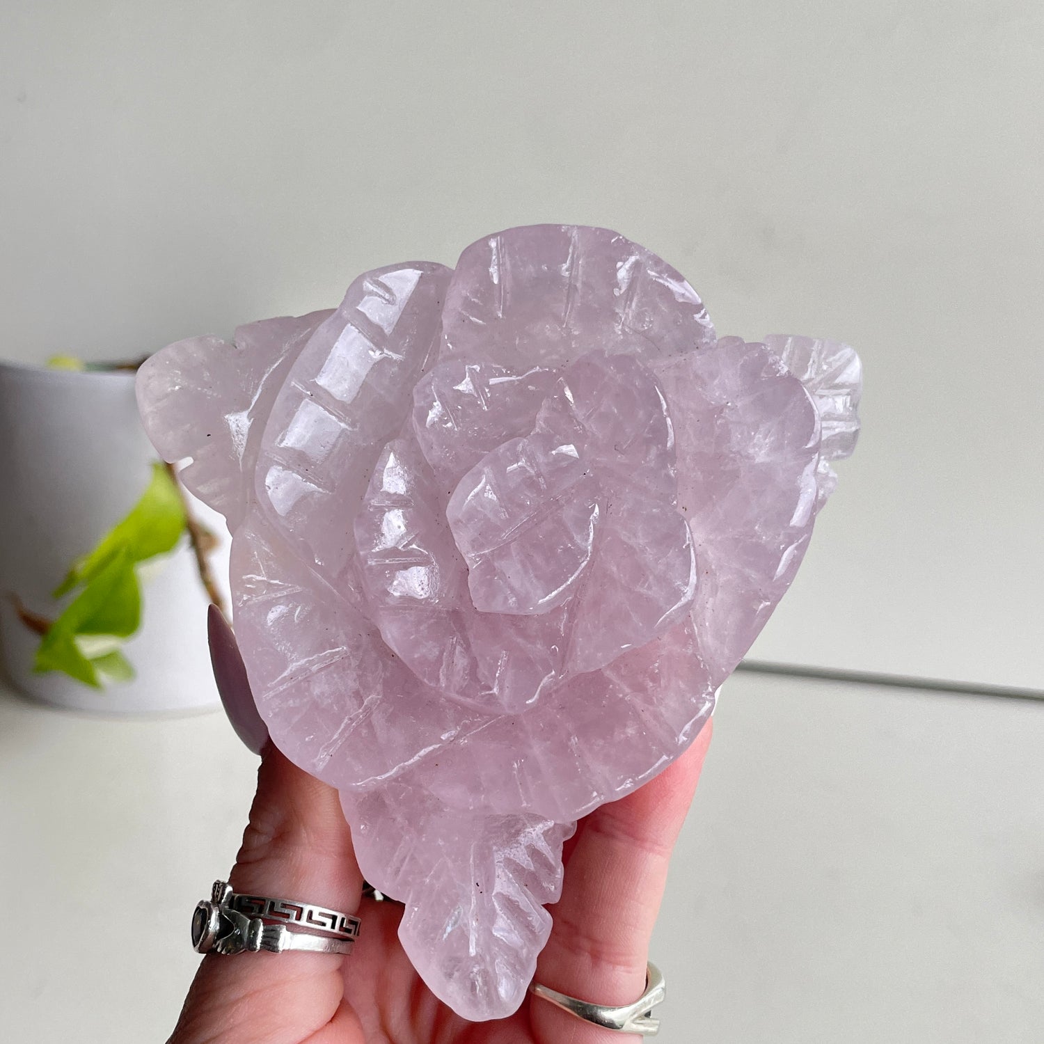 Rose Quartz Flower 10.4cm