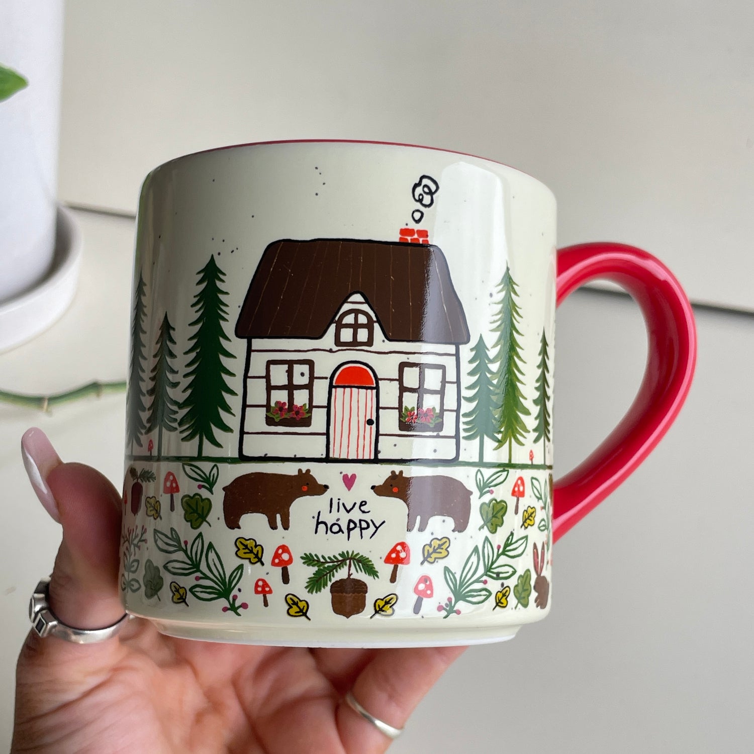Live Happy Bear Moose Mug MUG000155