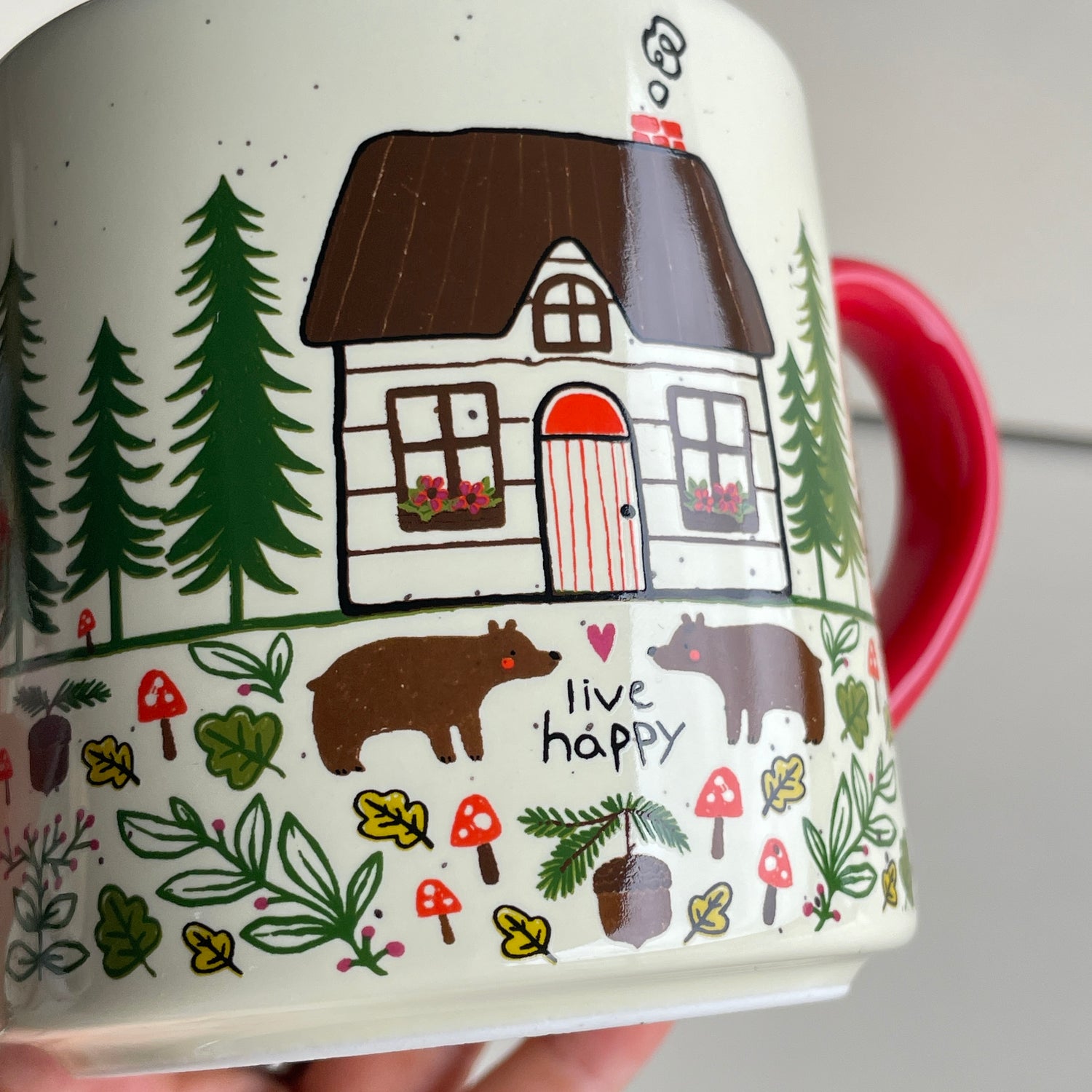 Live Happy Bear Moose Mug MUG000155