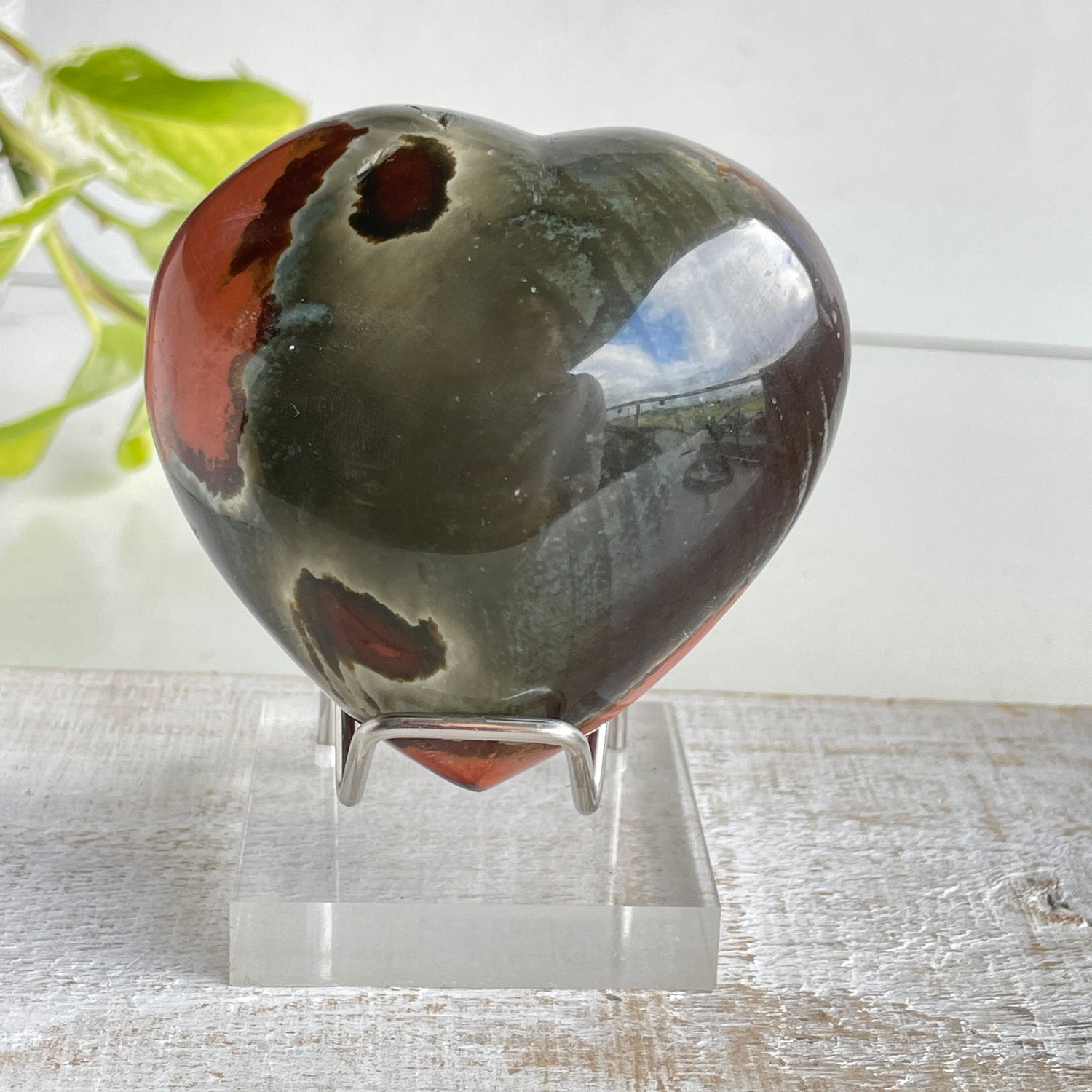 Polychrome Jasper Heart 7.3cm