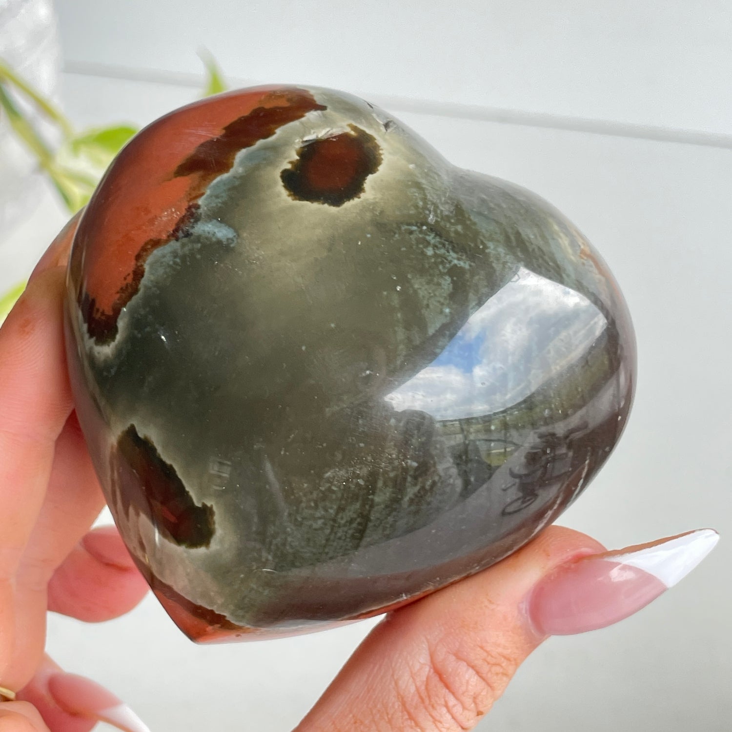 Polychrome Jasper Heart 7.3cm
