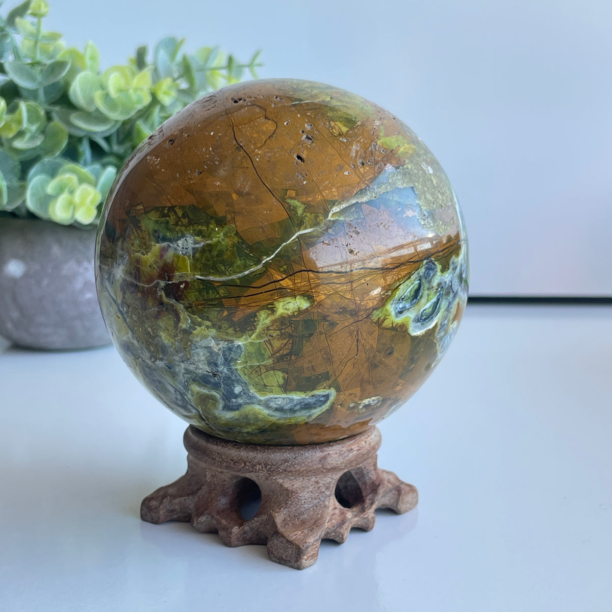 Green Opal Sphere 9.5cm