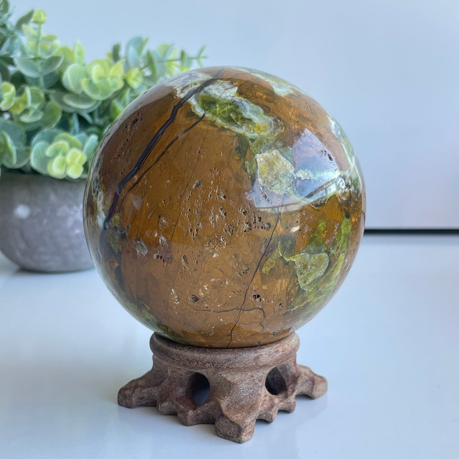 Green Opal Sphere 9.5cm