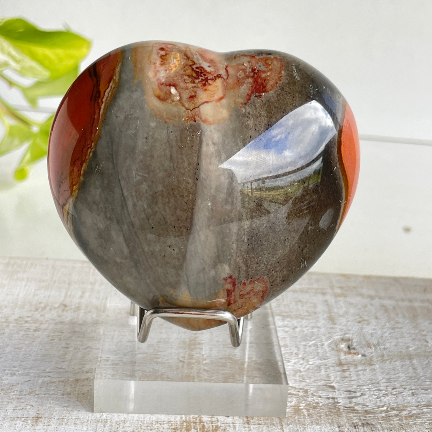 Polychrome Jasper Heart 8.2cm