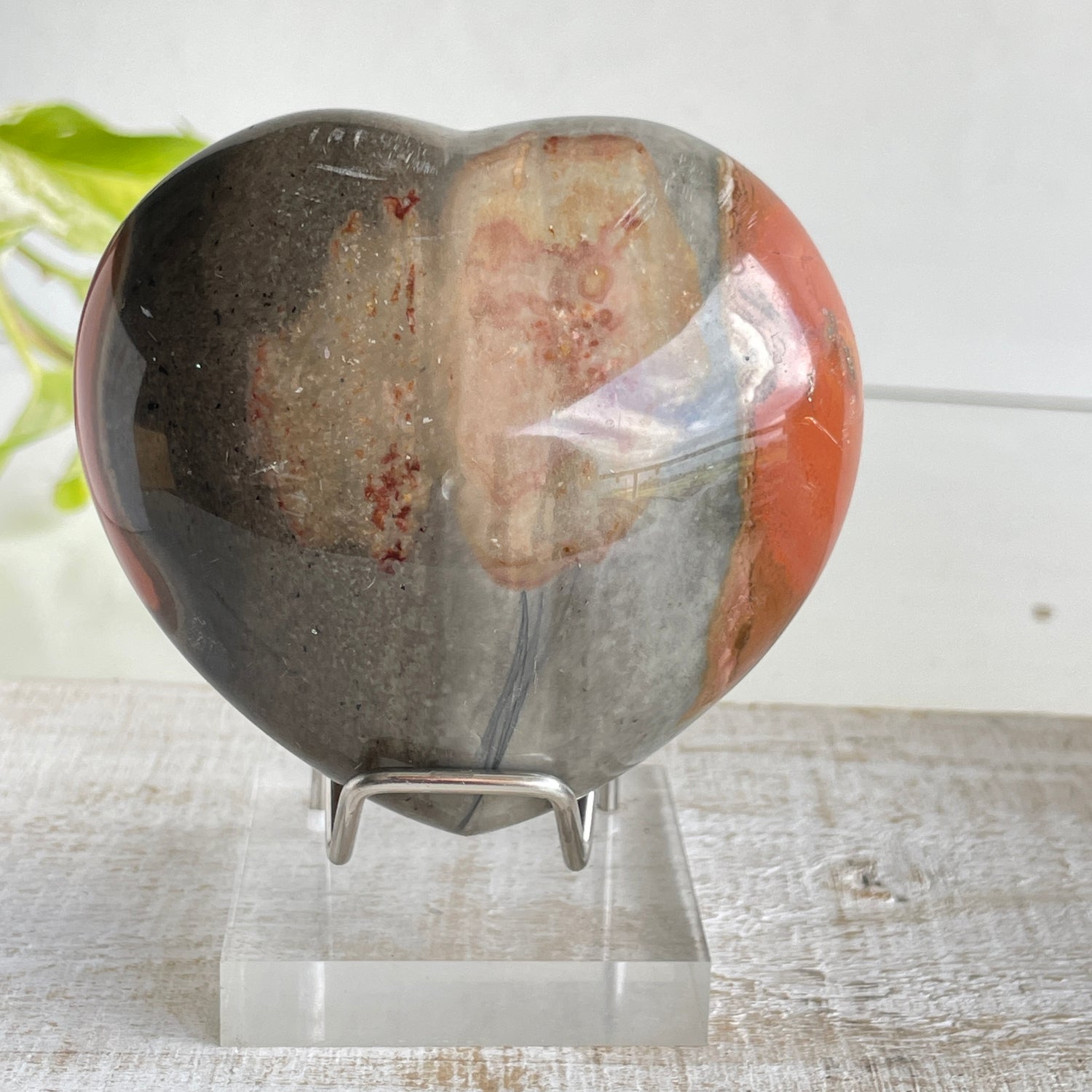 Polychrome Jasper Heart 8.2cm