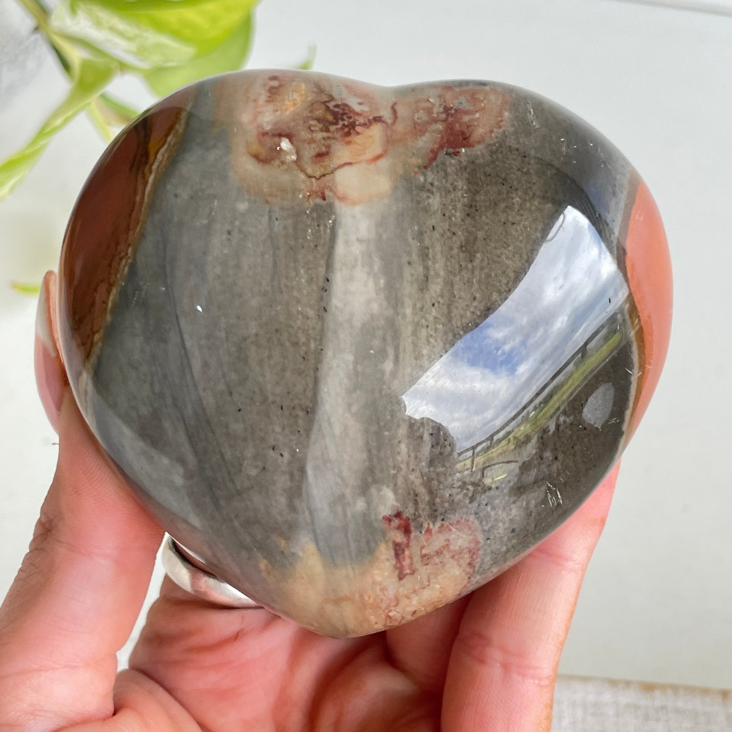 Polychrome Jasper Heart 8.2cm