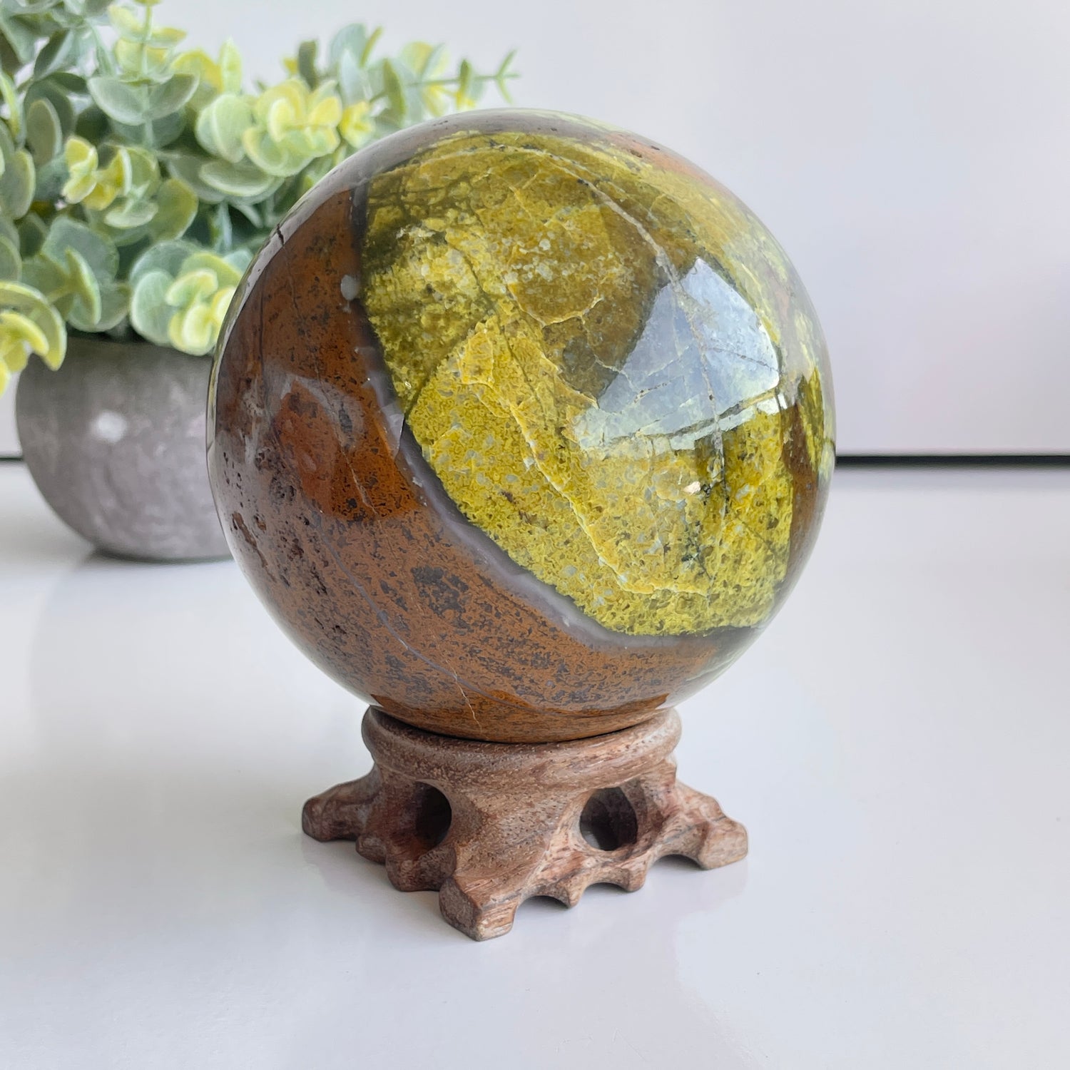 Green Opal Sphere 9.7cm