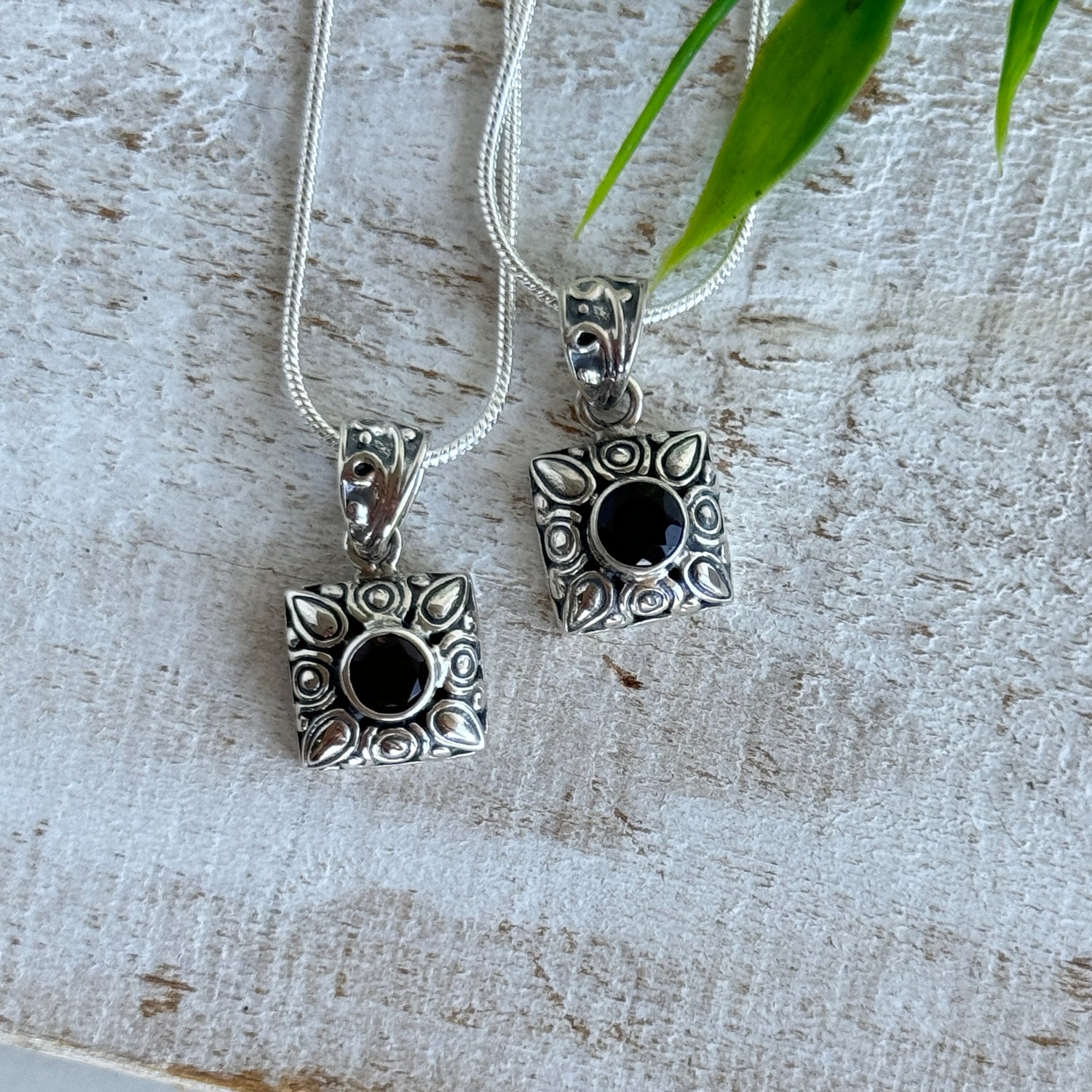 Smoky Quartz Square Pendant 001