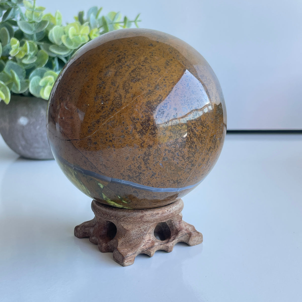 Green Opal Sphere 9.7cm