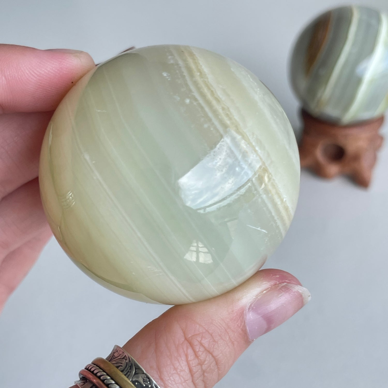 Green Onyx Sphere 5-6cm Assorted