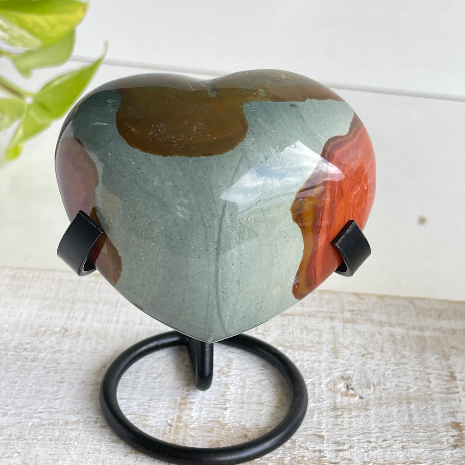 Polychrome Jasper Heart 8.4cm