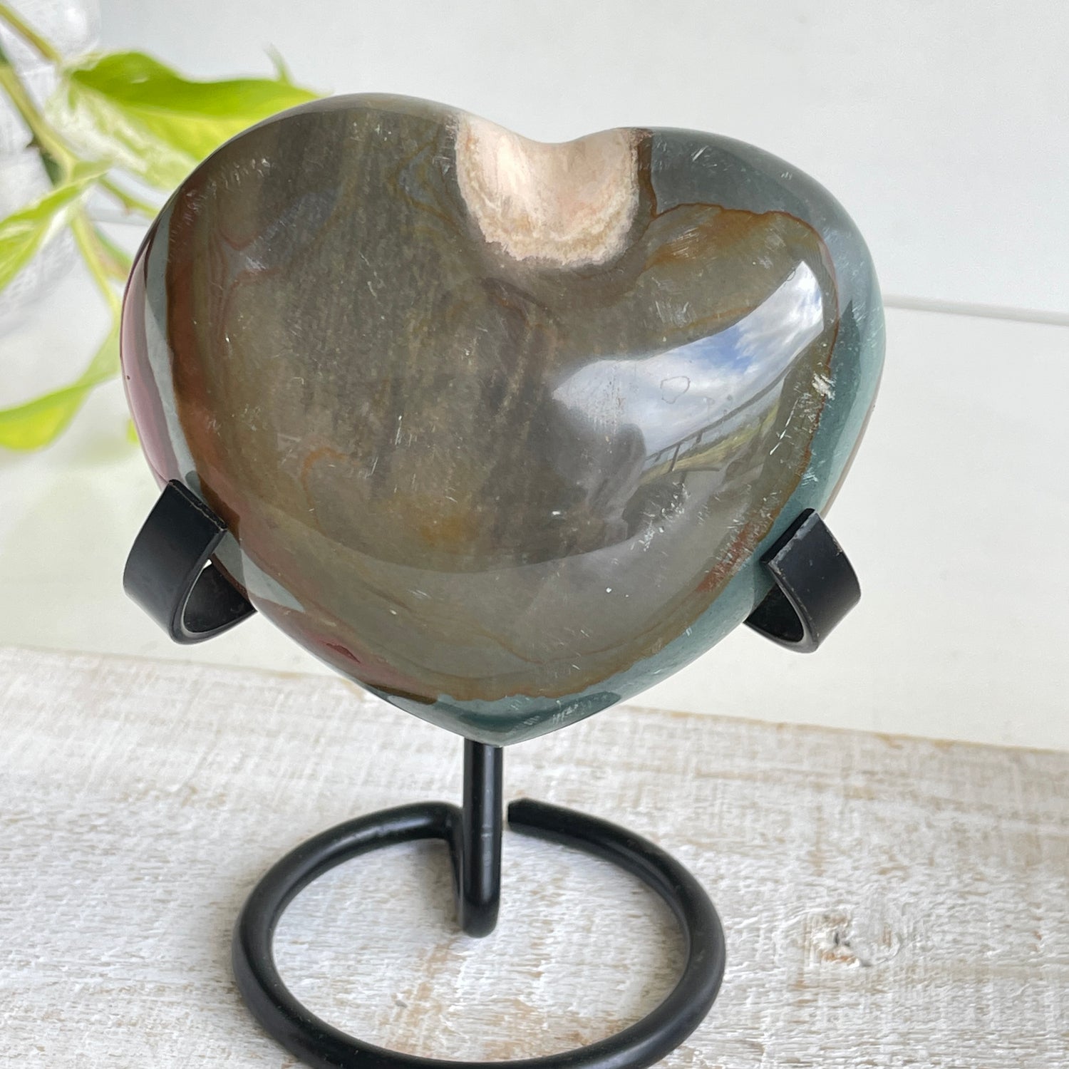 Polychrome Jasper Heart 8.4cm