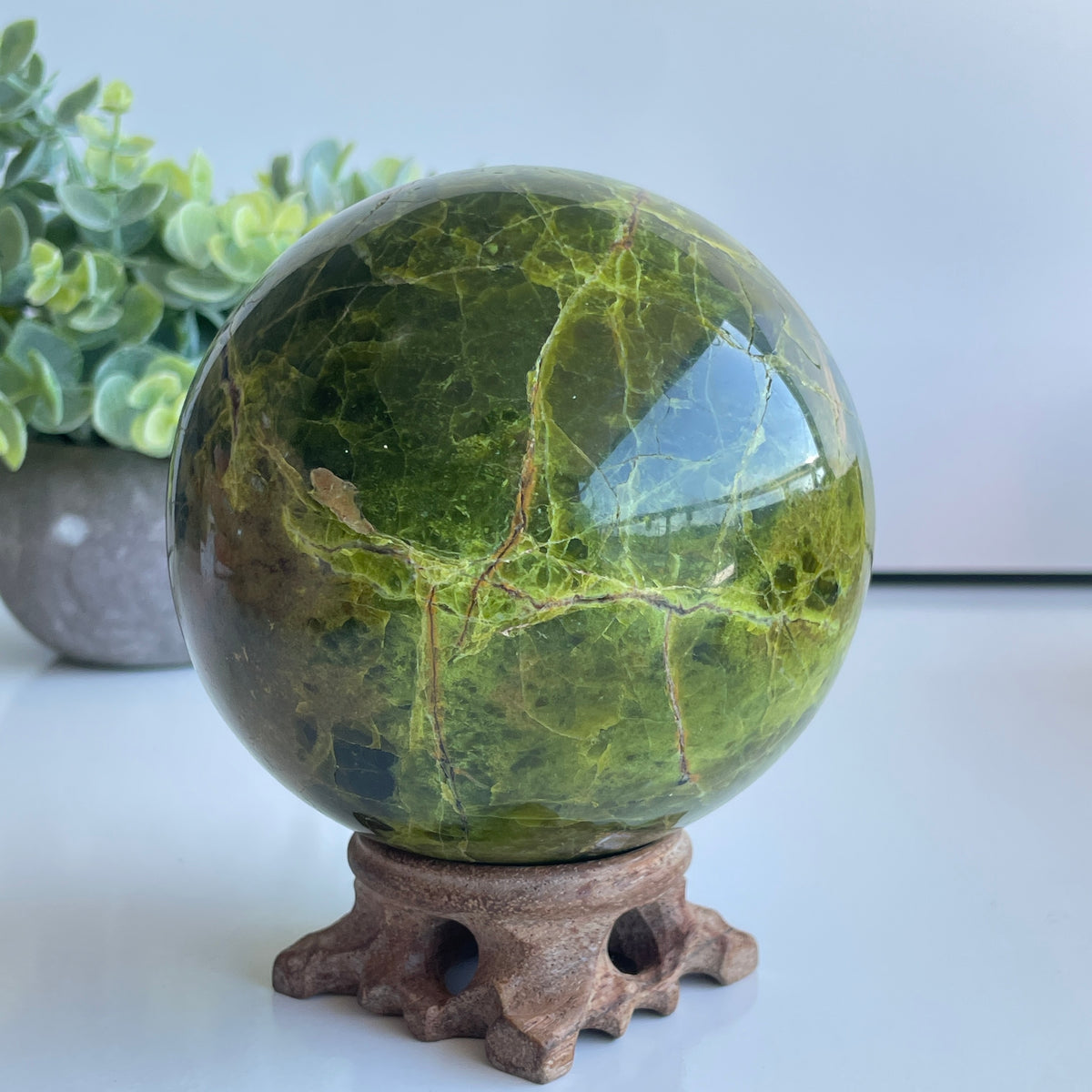 Green Opal Sphere 10.1cm