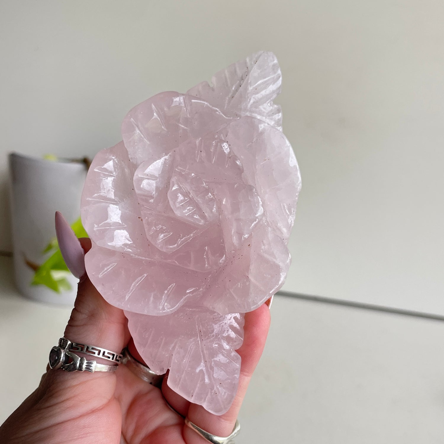 Rose Quartz Flower 11.3cm