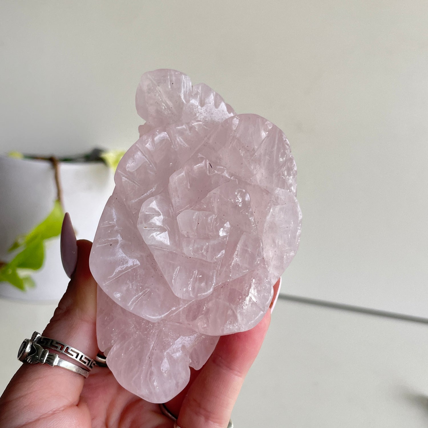 Rose Quartz Flower 9.9cm