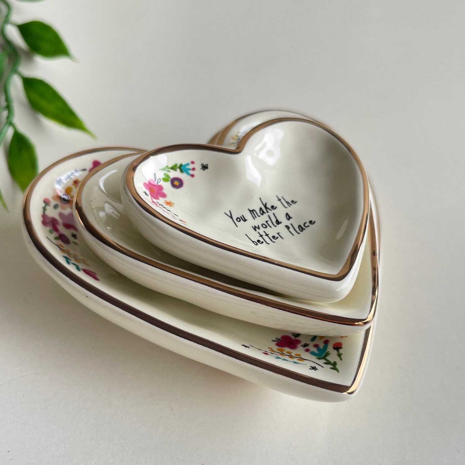 Set Of 3 heart Dishes DSH000112