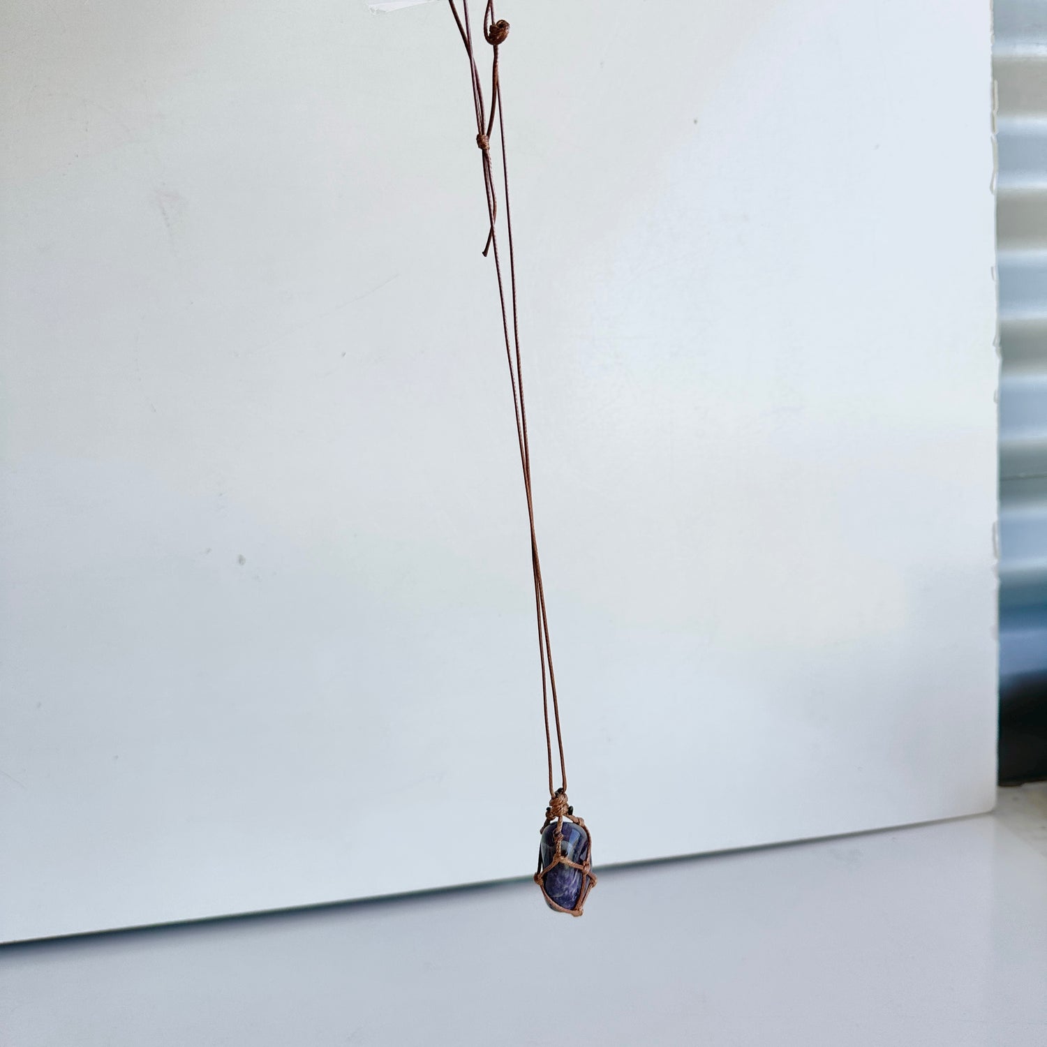 Amethyst Large Tumble Rope Necklace
