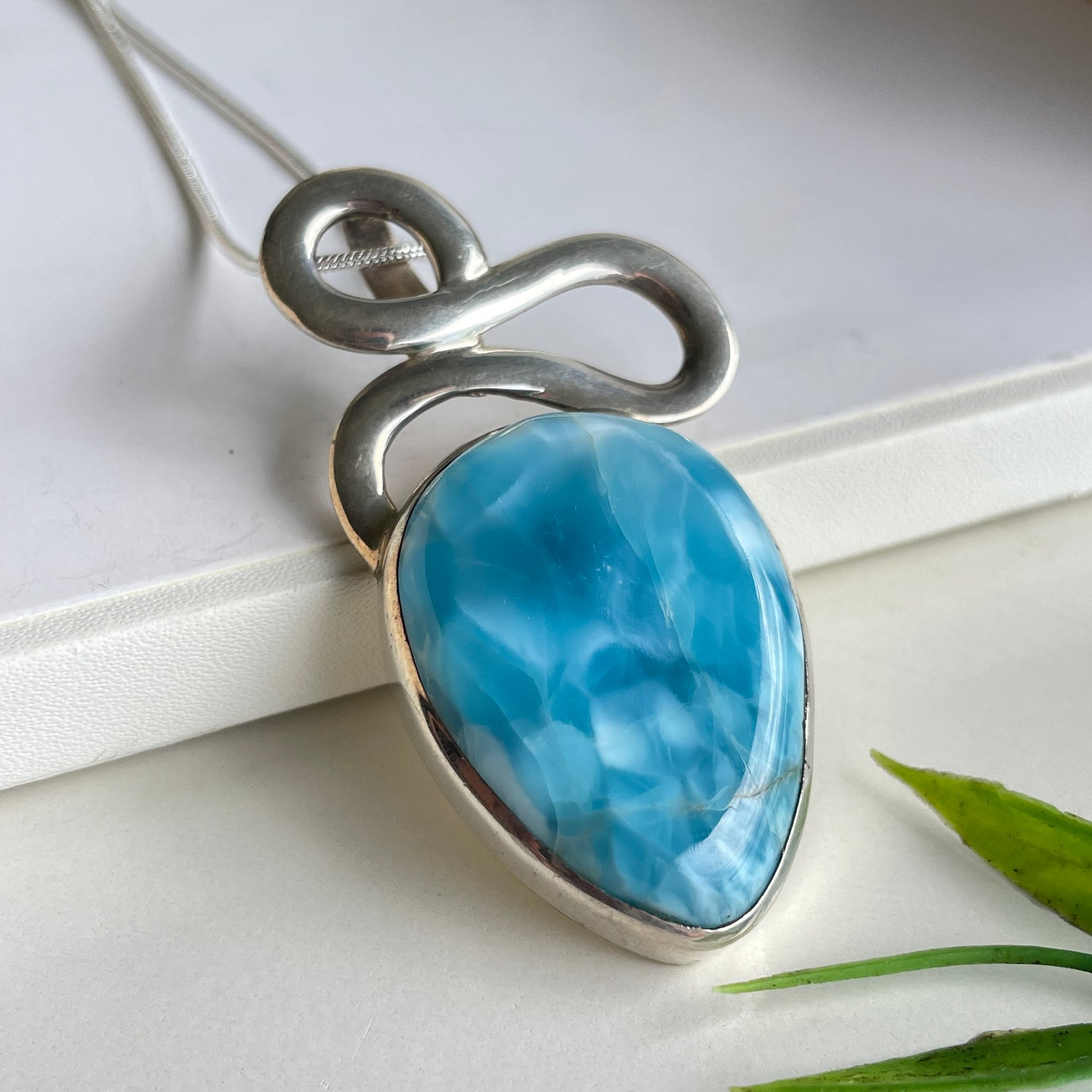 Larimar Teardrop Pendant