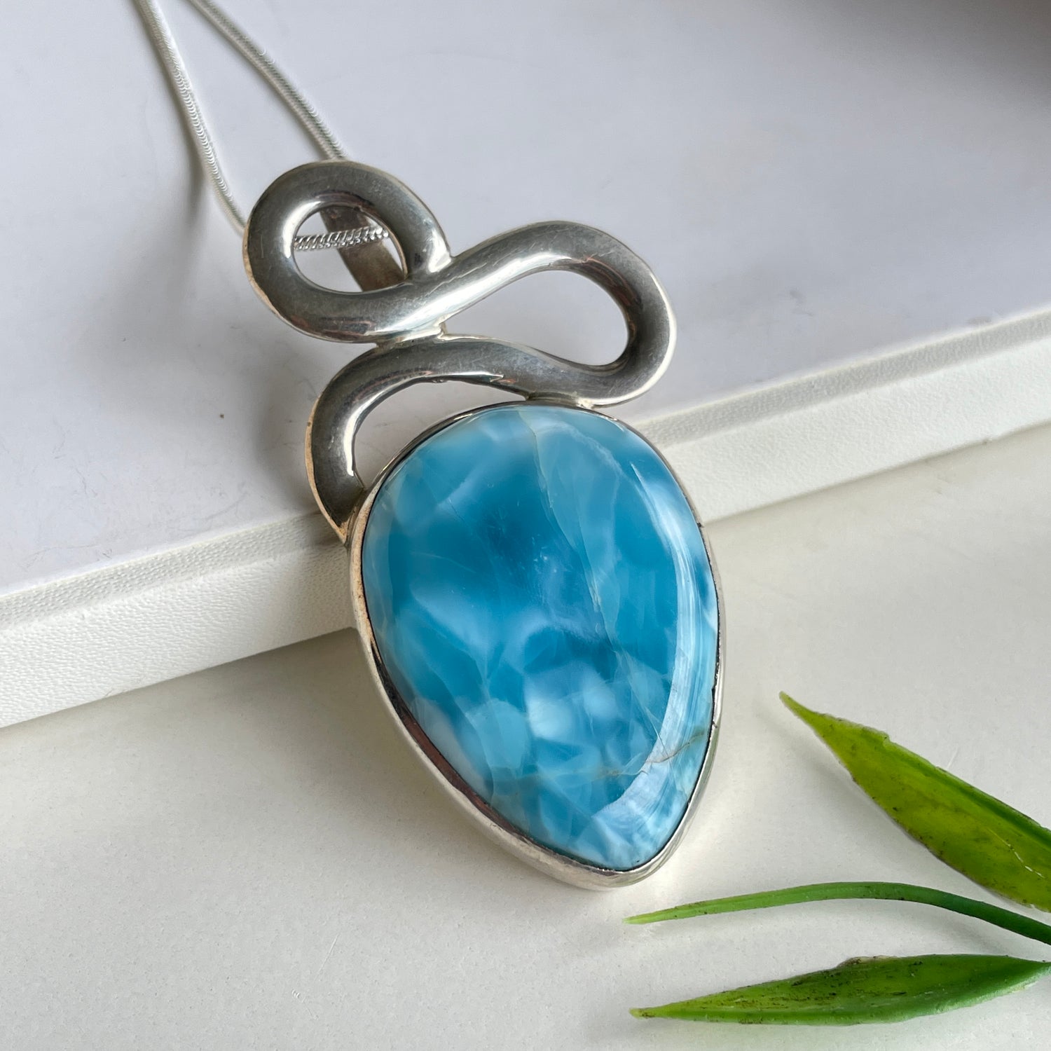 Larimar Teardrop Pendant