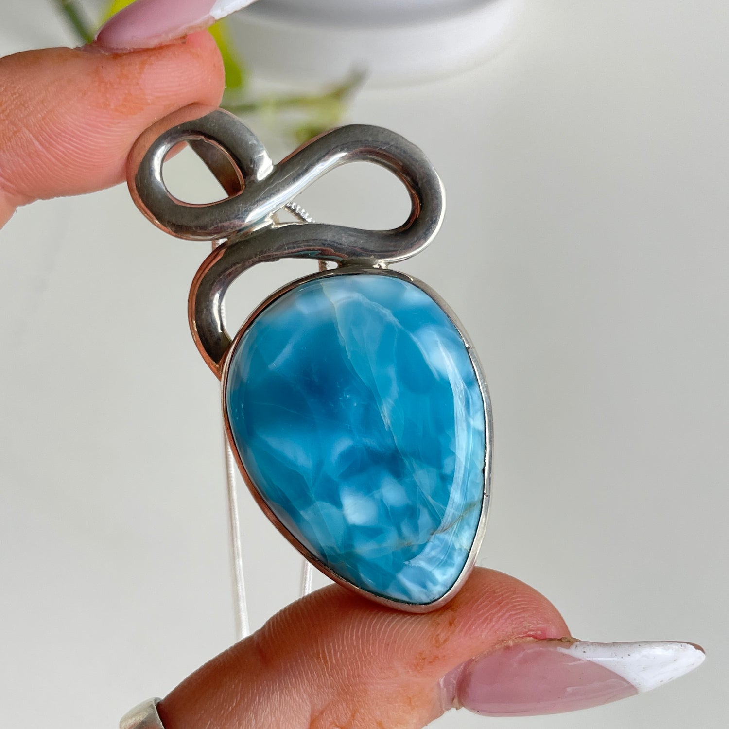 Larimar Teardrop Pendant