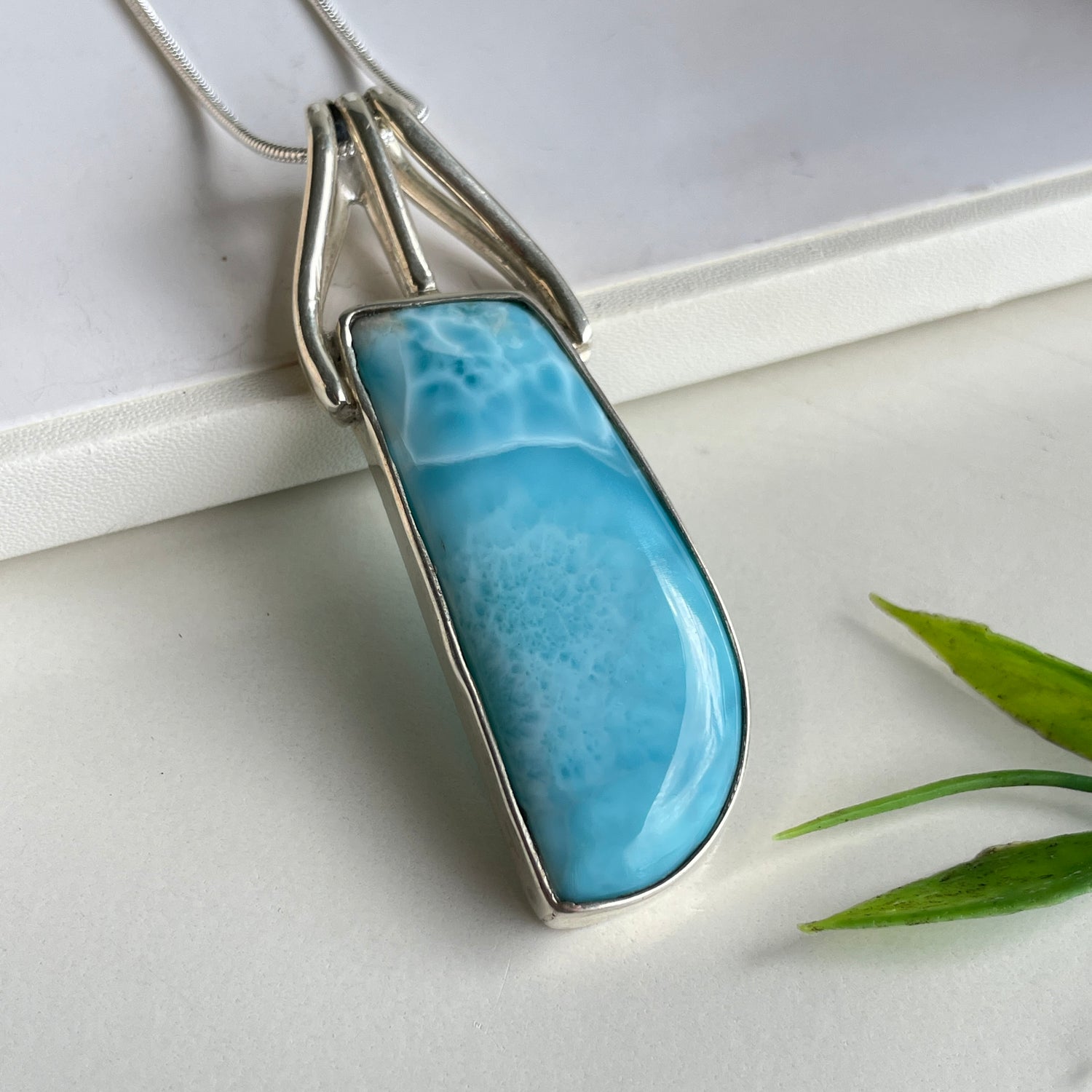 Larimar Freeform Pendant