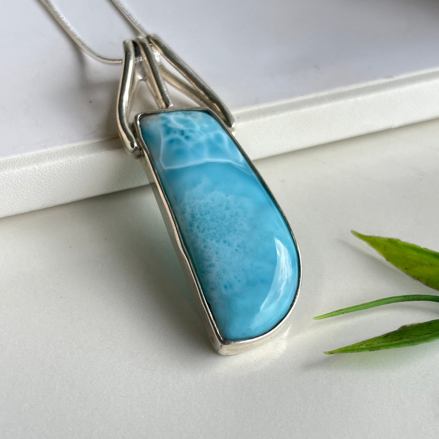 Larimar Freeform Pendant