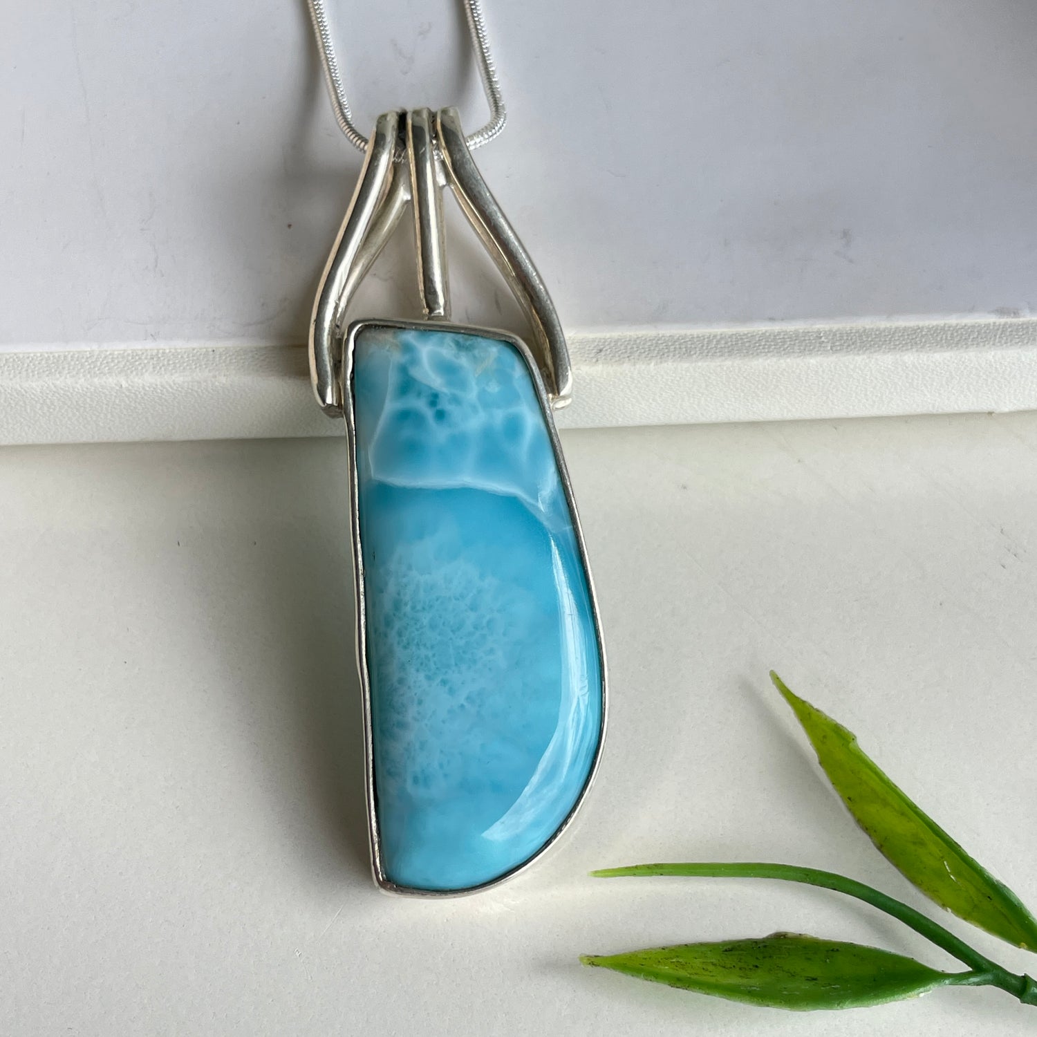 Larimar Freeform Pendant
