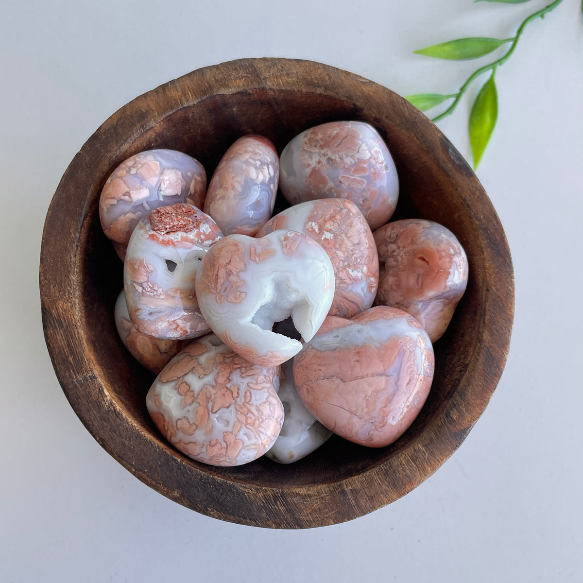Pink Agate Heart 3cm