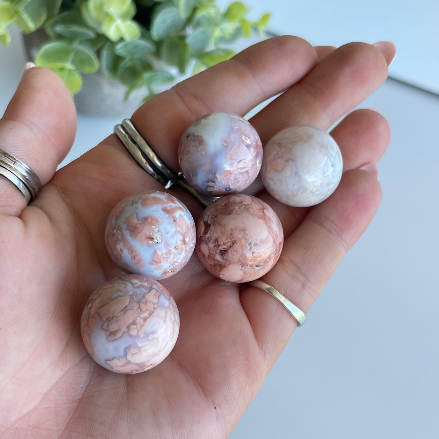 Pink Agate Sphere Sml