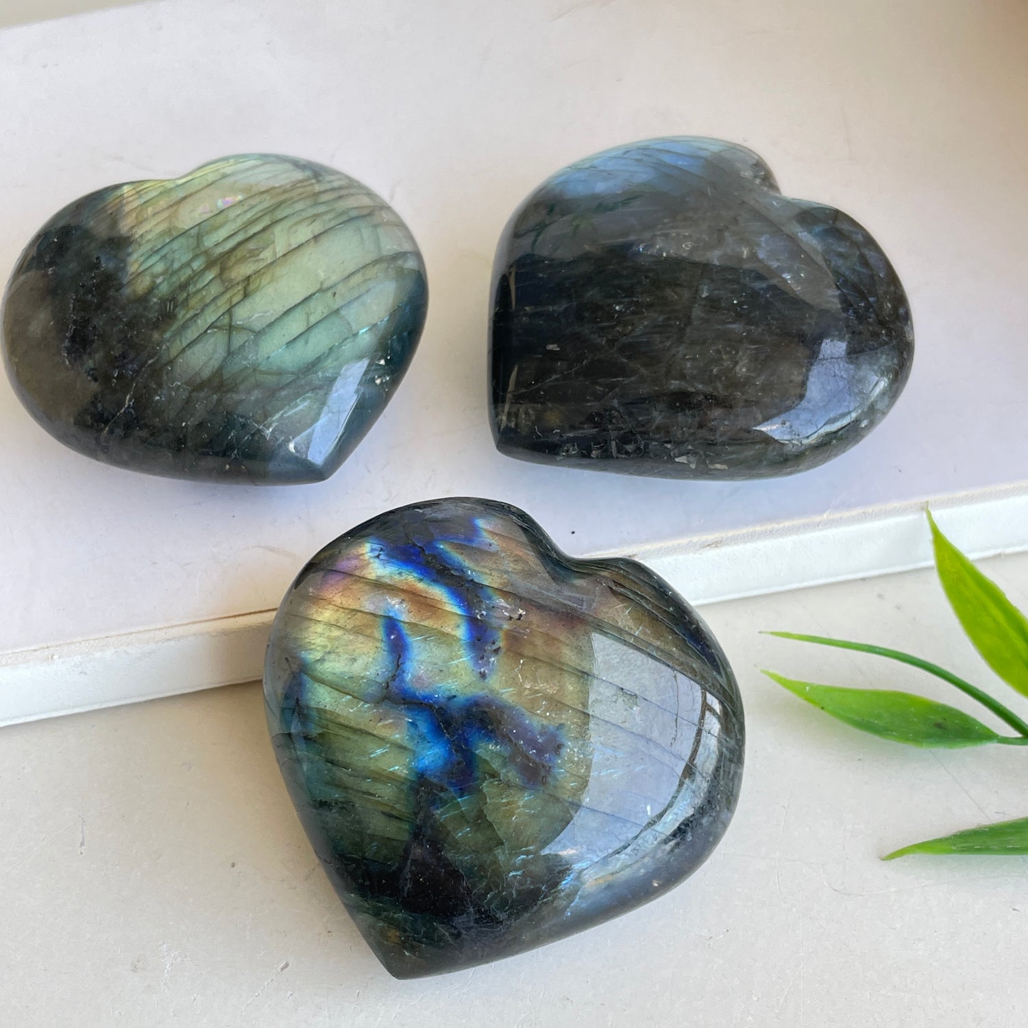 Labradorite Heart Medium - High Quality