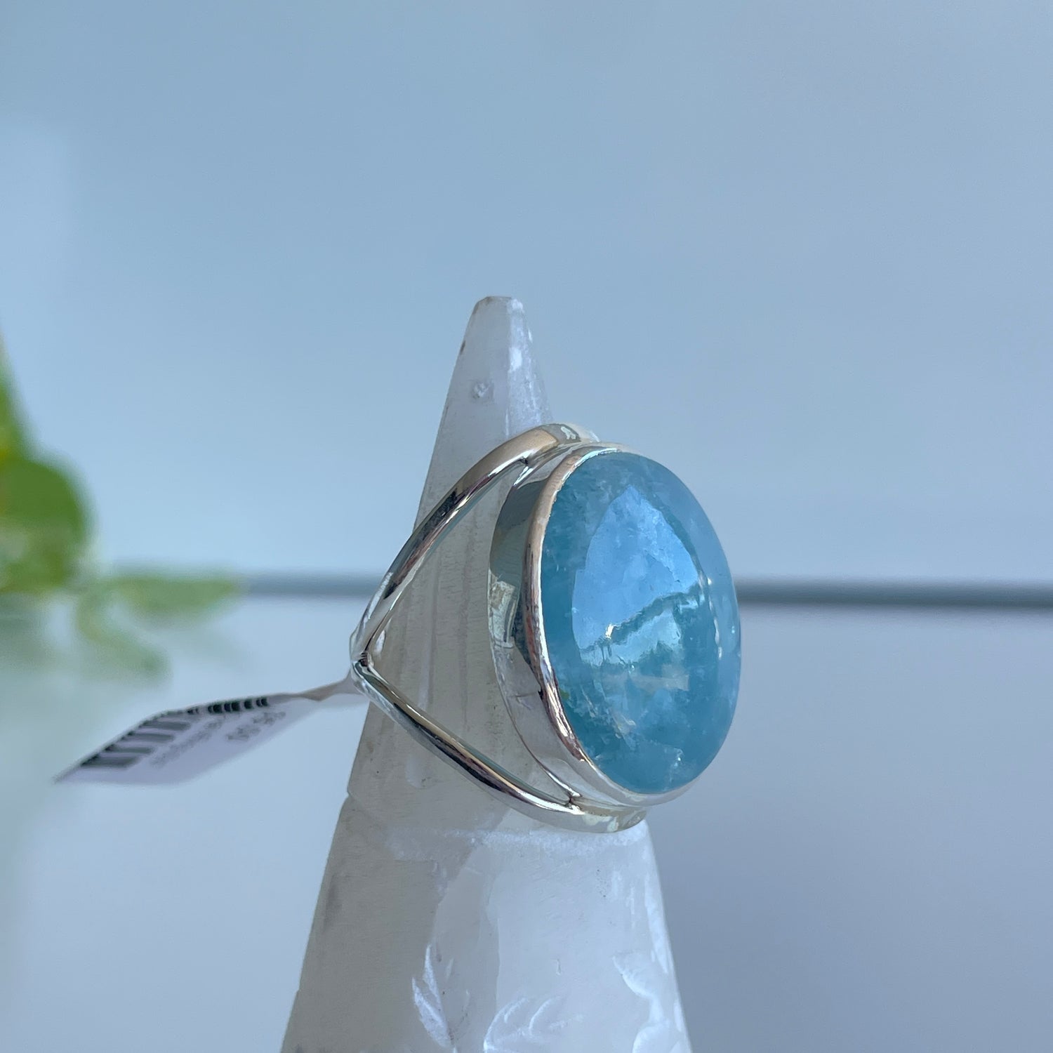 Aquamarine Oval Ring Sz7