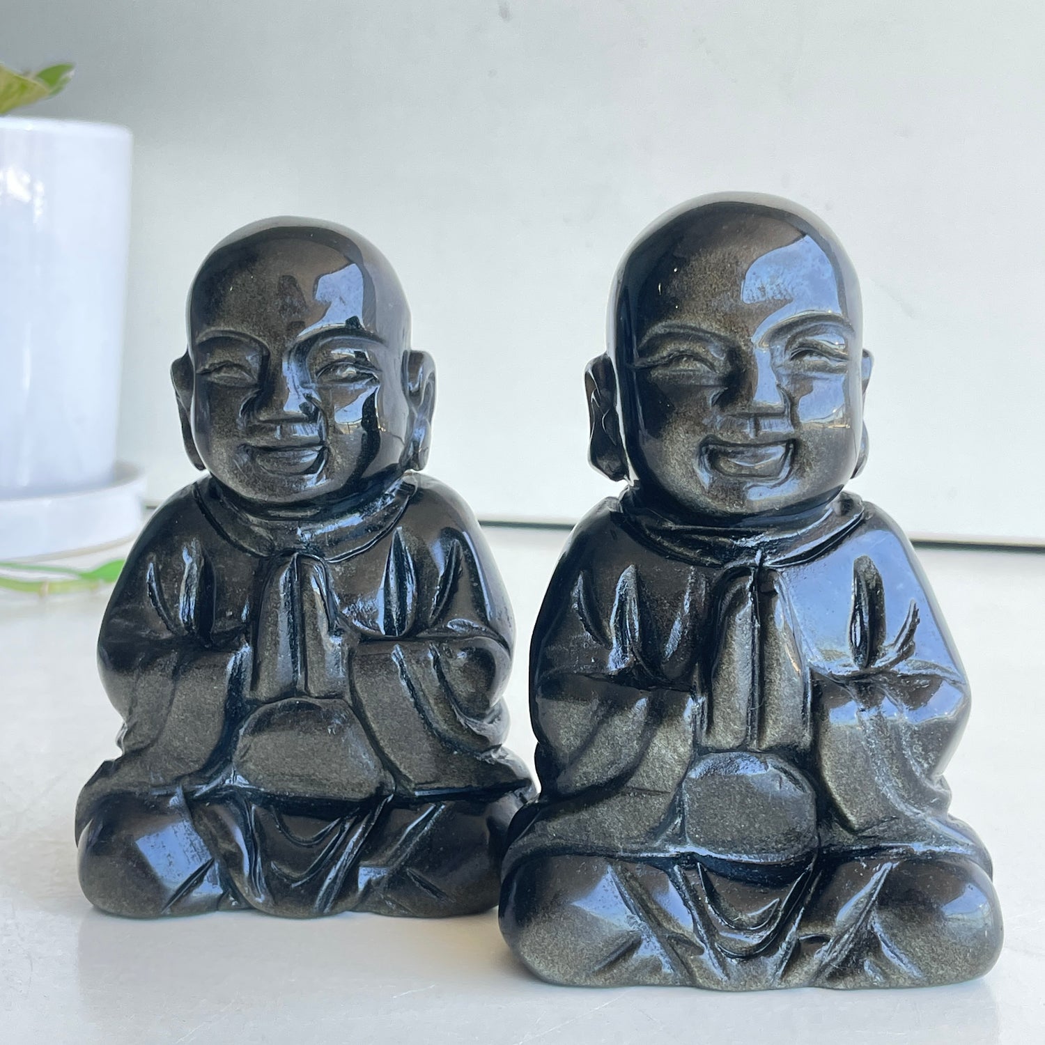 Goldsheen Obsidian Buddha