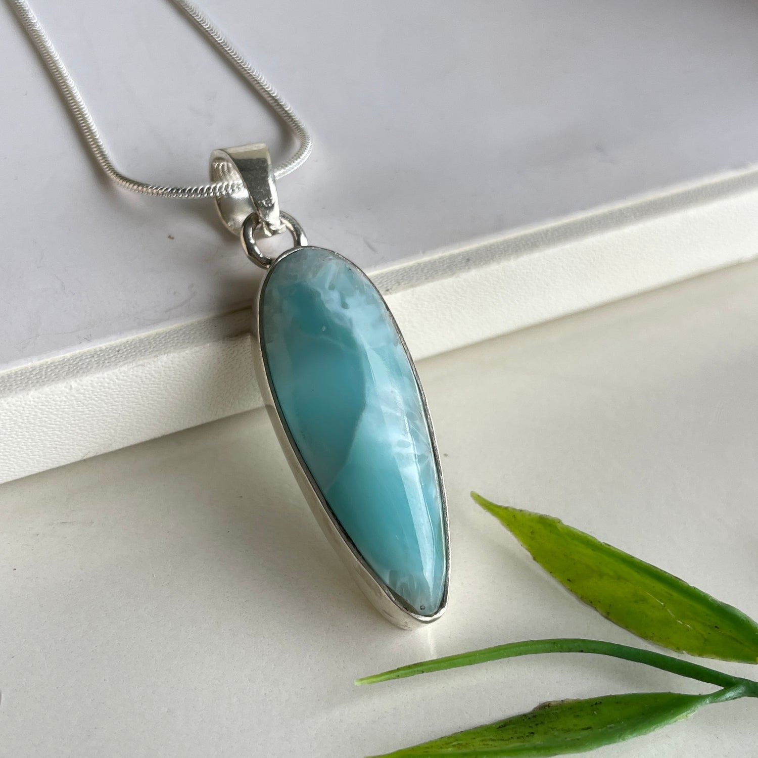 Larimar Teardrop Pendant