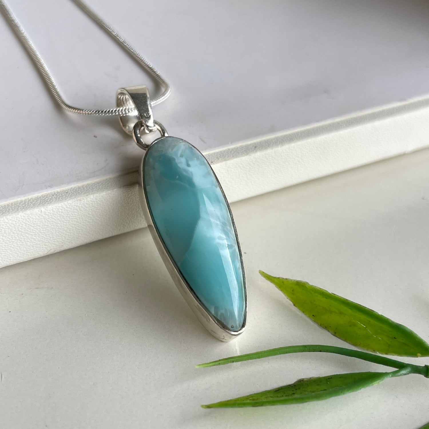 Larimar Teardrop Pendant
