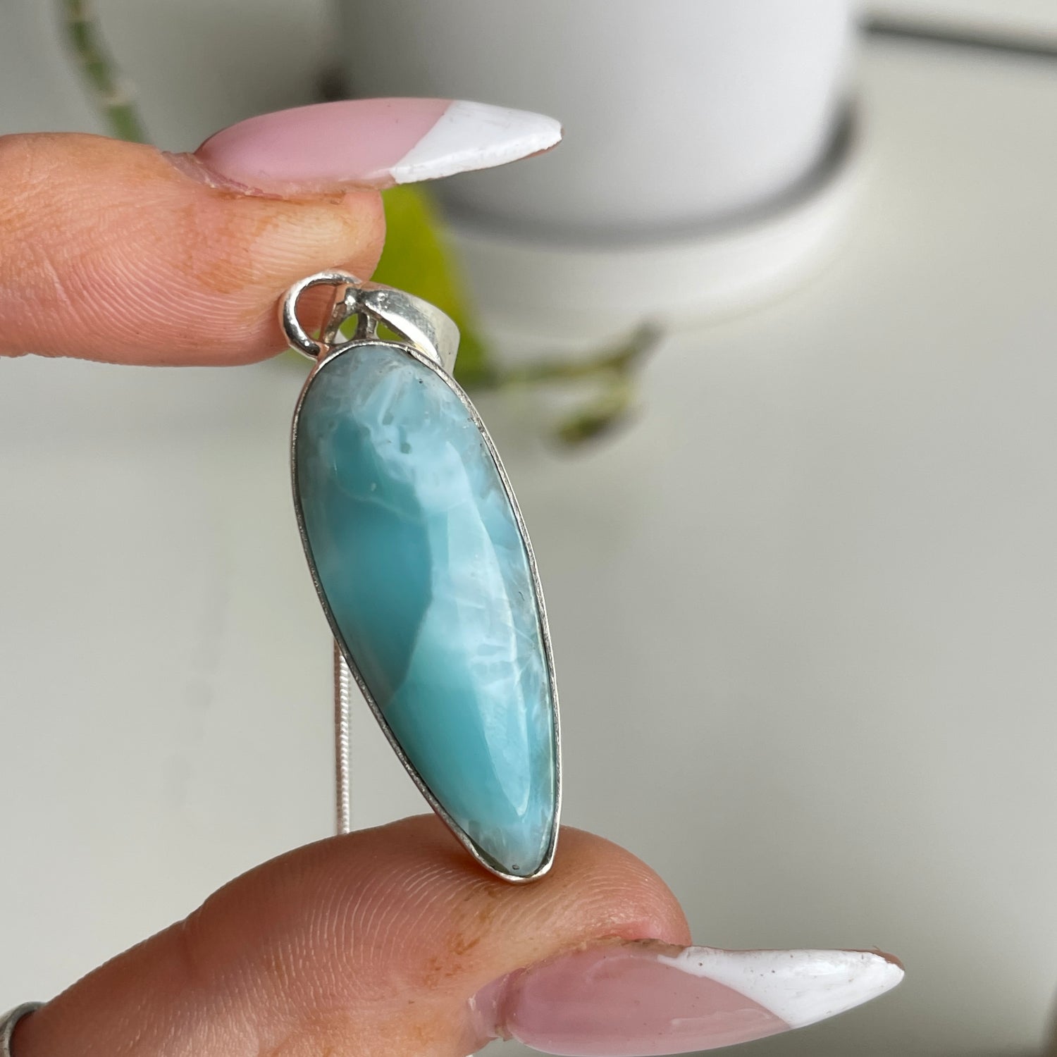 Larimar Teardrop Pendant