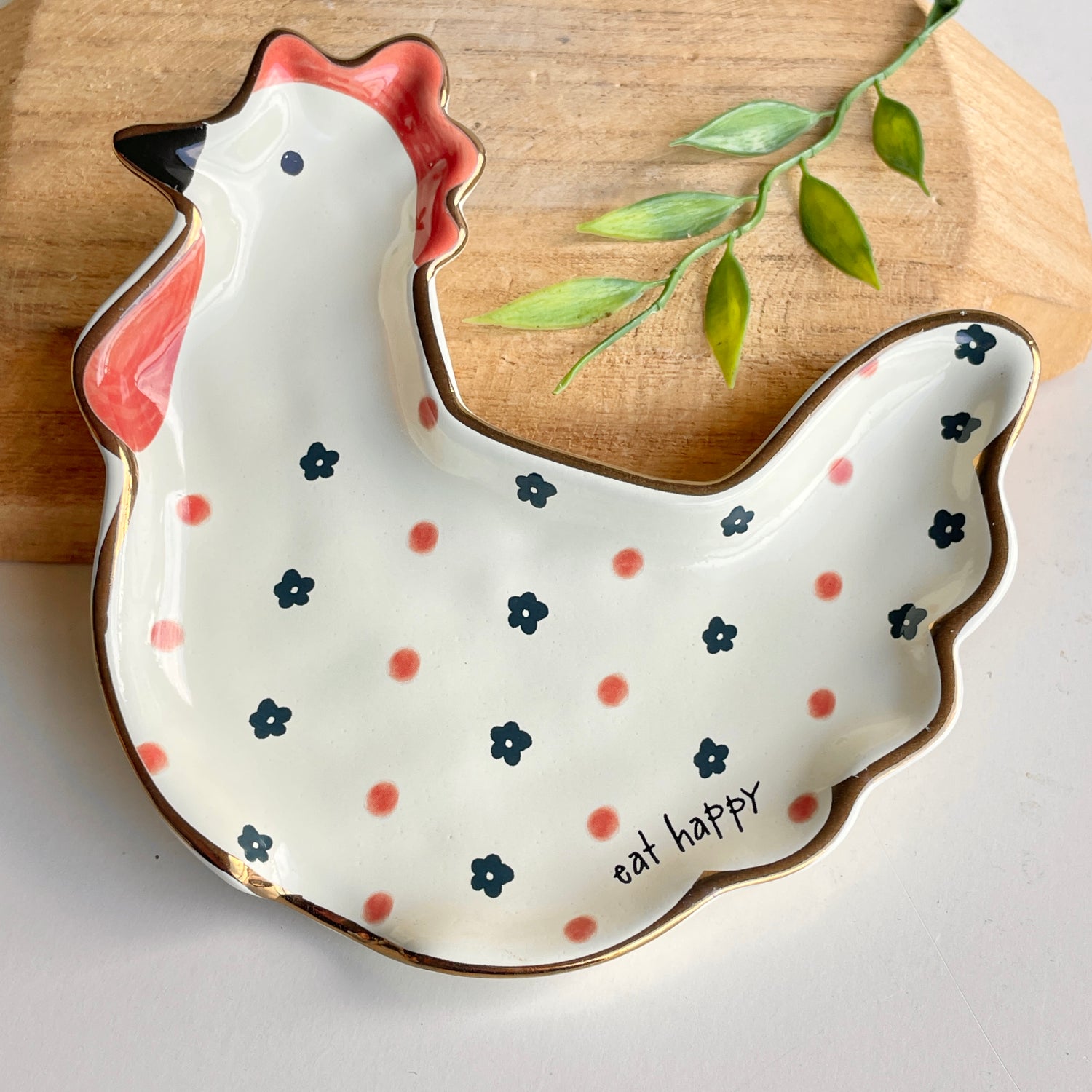 Chicken Eat Happy Dish KTT000269