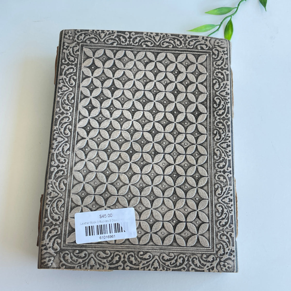 Leather Book 2 Buckles 3 Crystal Mini Light