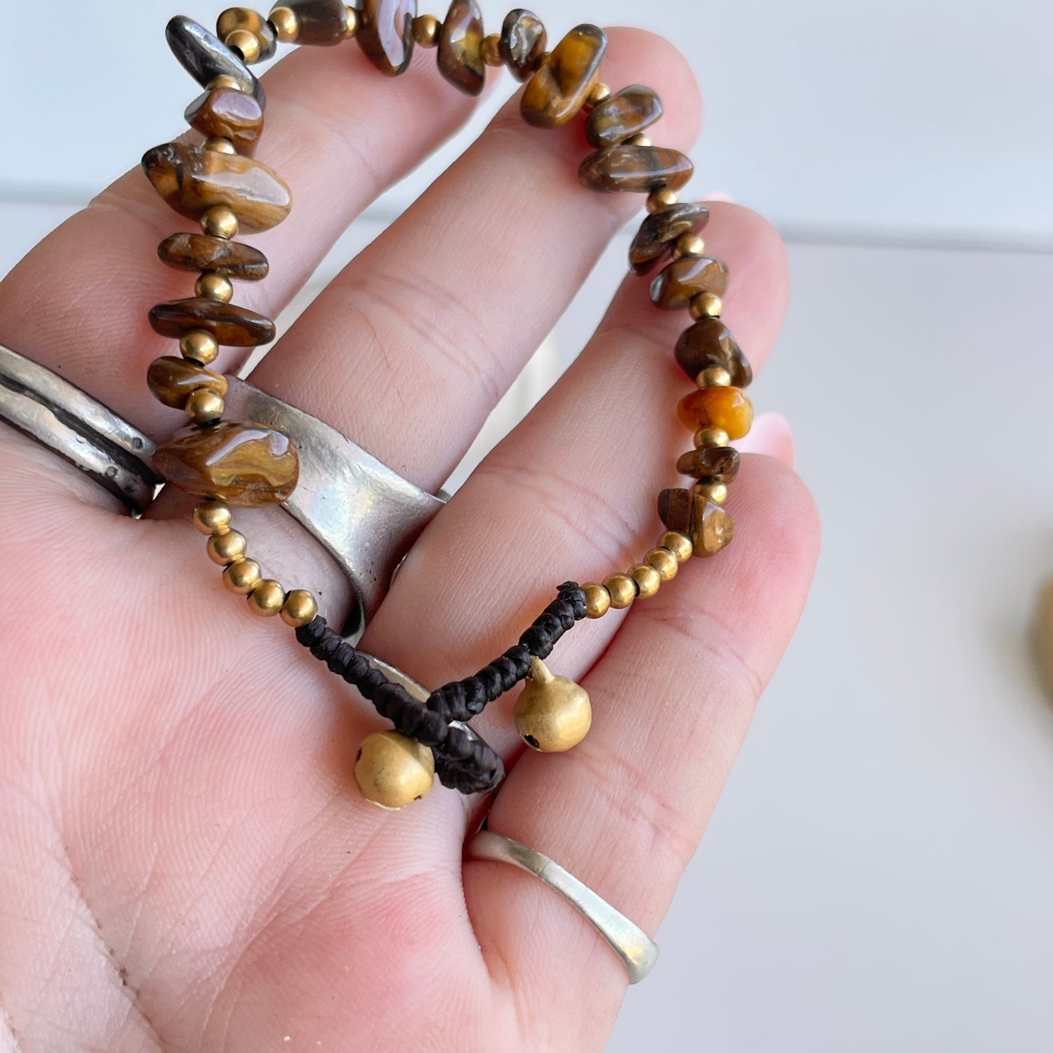 Gold Crystal Bracelet With Loop