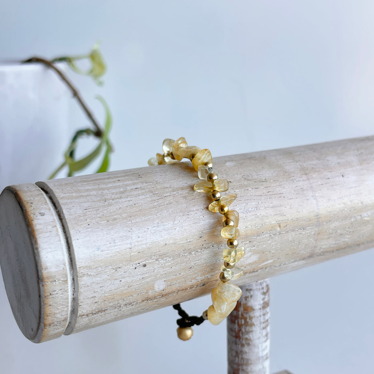 Gold Crystal Bracelet With Loop