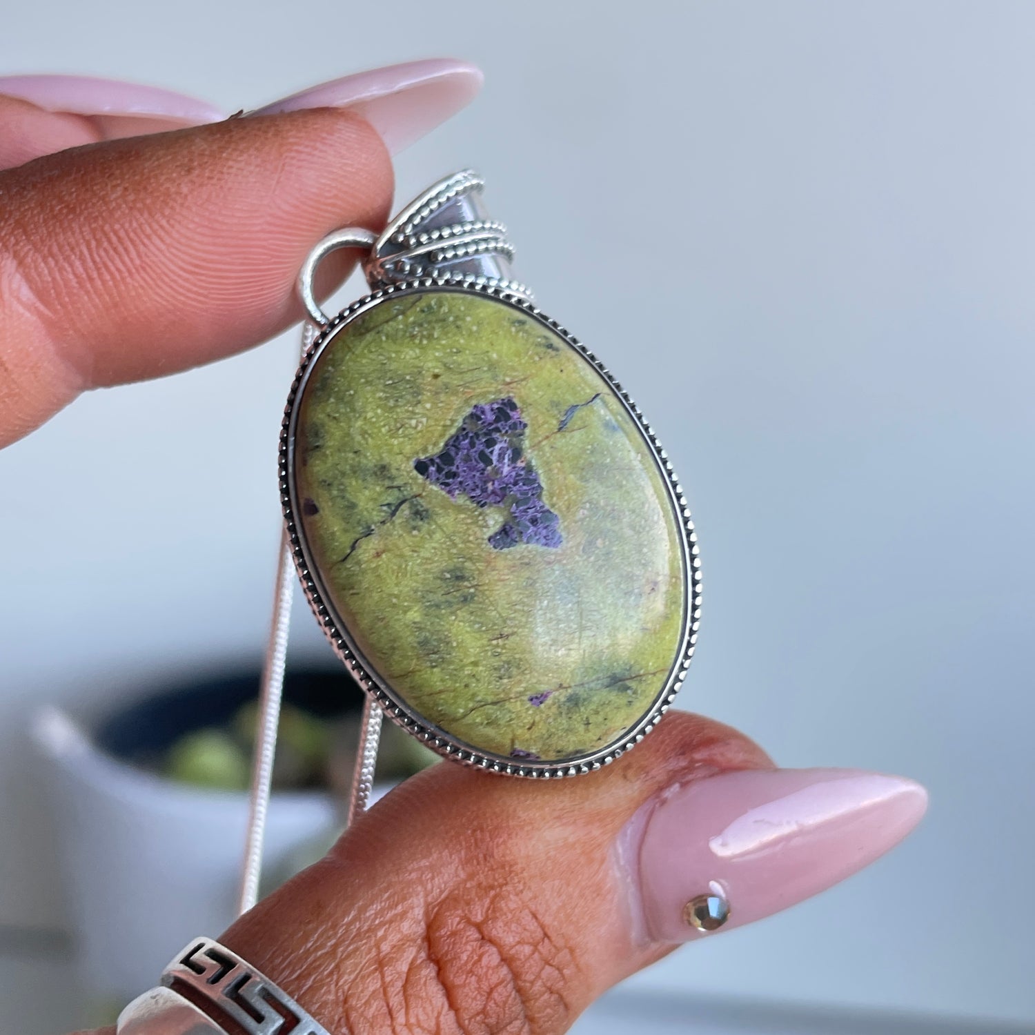 Atlantisite Oval Pendant