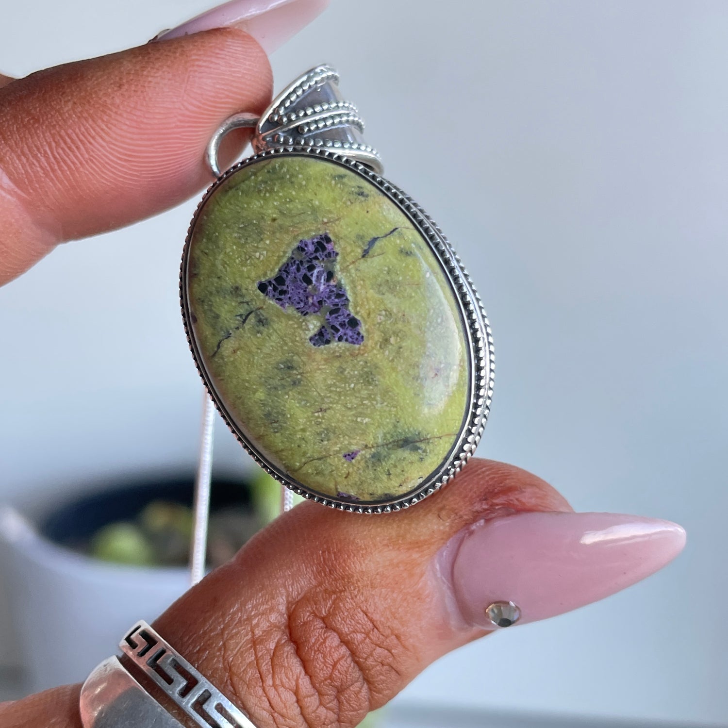 Atlantisite Oval Pendant