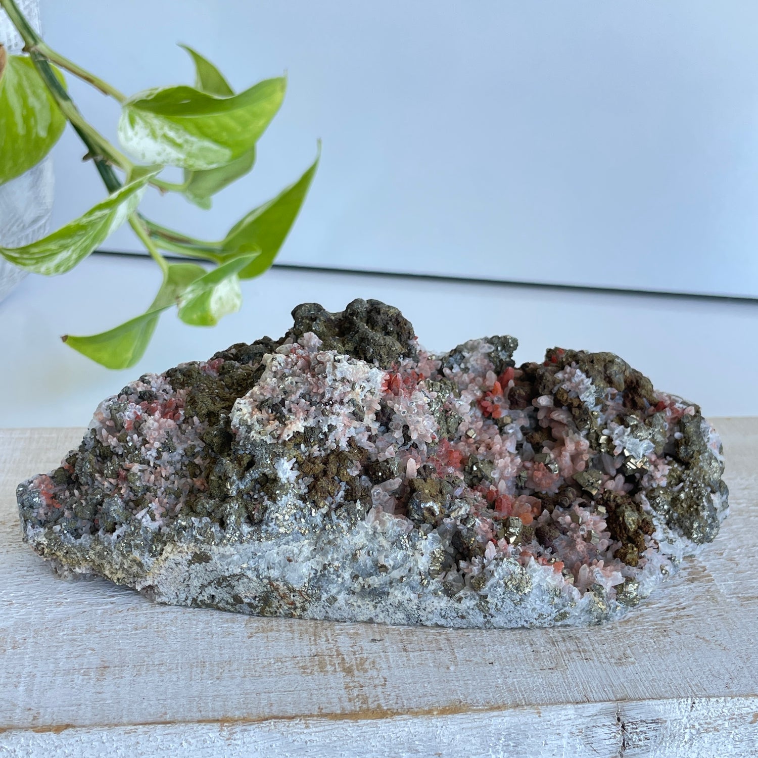 Pyrite & Quartz Cluster 550g